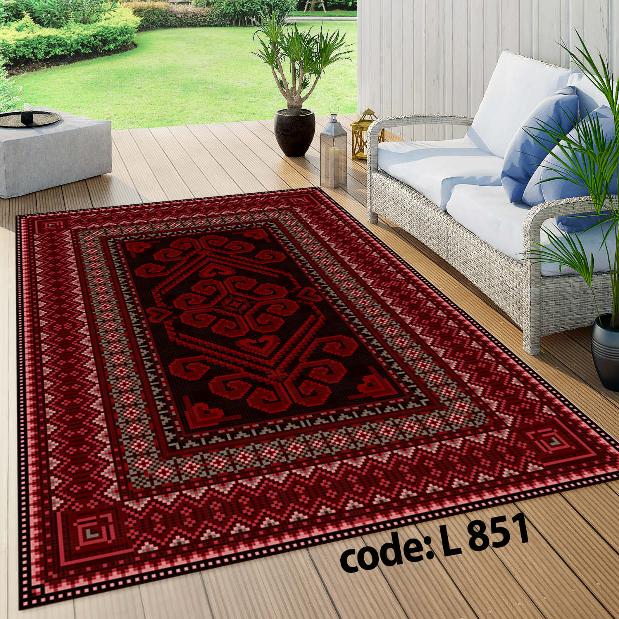 روفرشی کشدار (کاور فرش) و فرشینه و پادری کالای خواب متین کد L 851