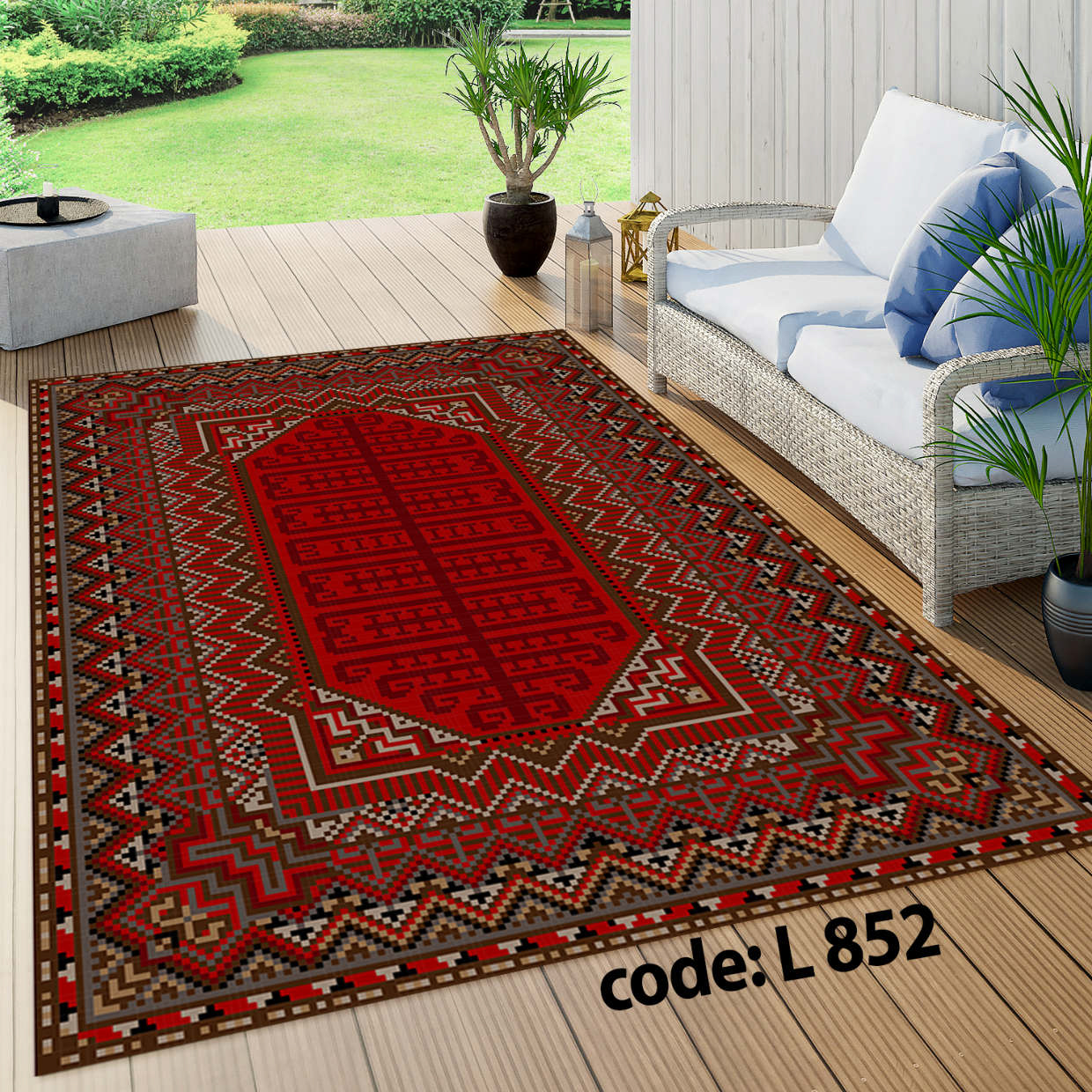 روفرشی کشدار (کاور فرش) و فرشینه و پادری کالای خواب متین کد L 852