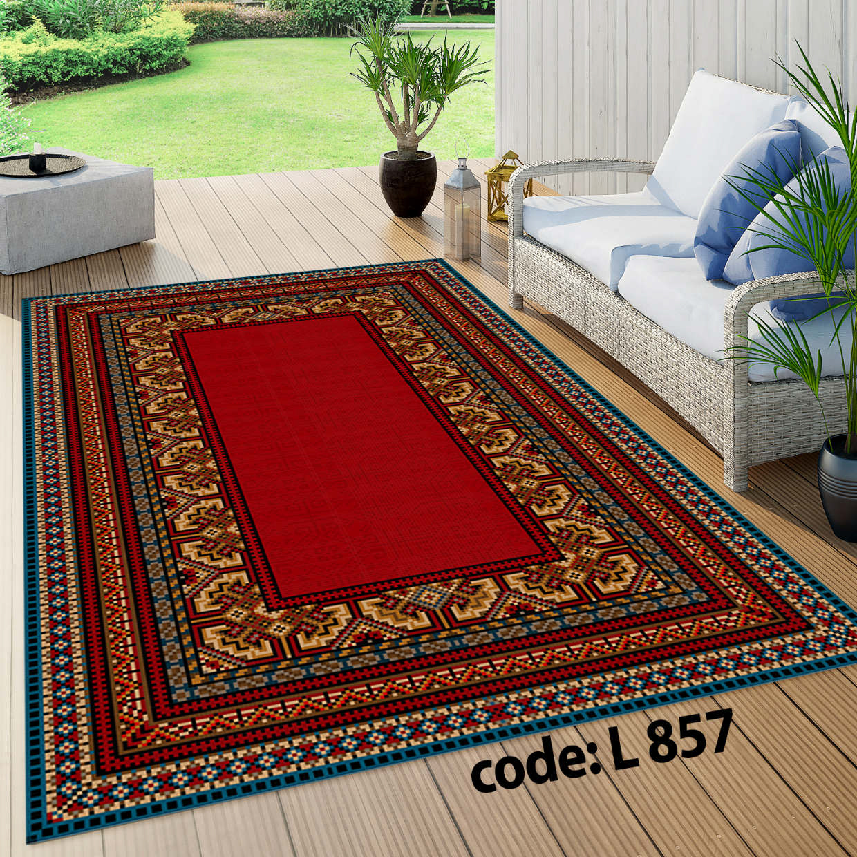 روفرشی کشدار (کاور فرش) و فرشینه و پادری کالای خواب متین کد L 857
