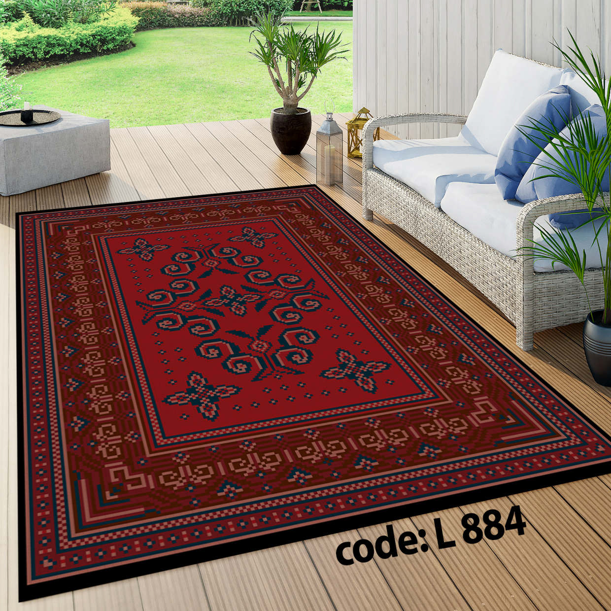 روفرشی کشدار (کاور فرش) و فرشینه و پادری کالای خواب متین کد L 884