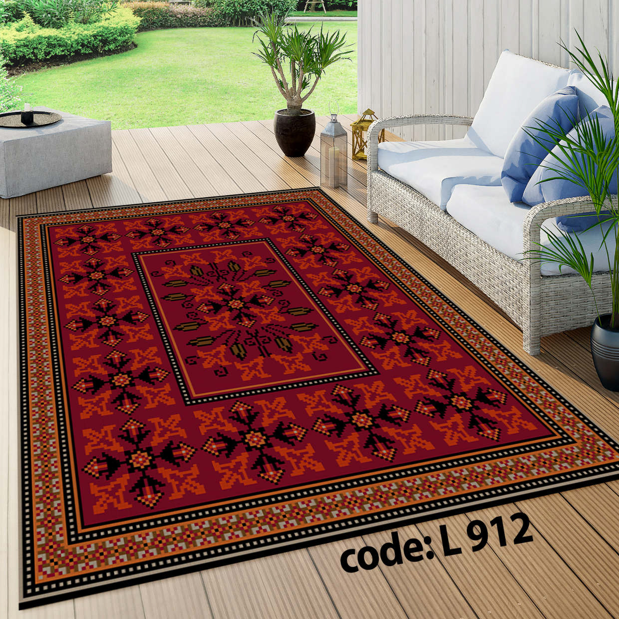 روفرشی کشدار (کاور فرش) و فرشینه و پادری کالای خواب متین کد L 912