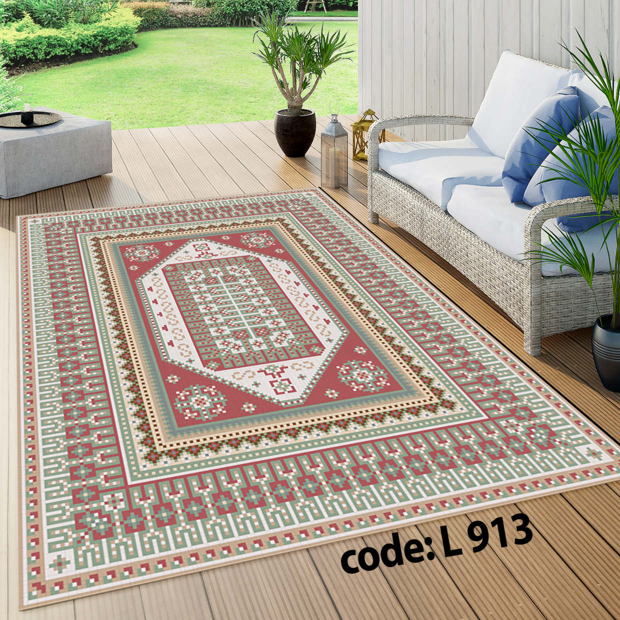 روفرشی کشدار (کاور فرش) و فرشینه و پادری کالای خواب متین کد L 913