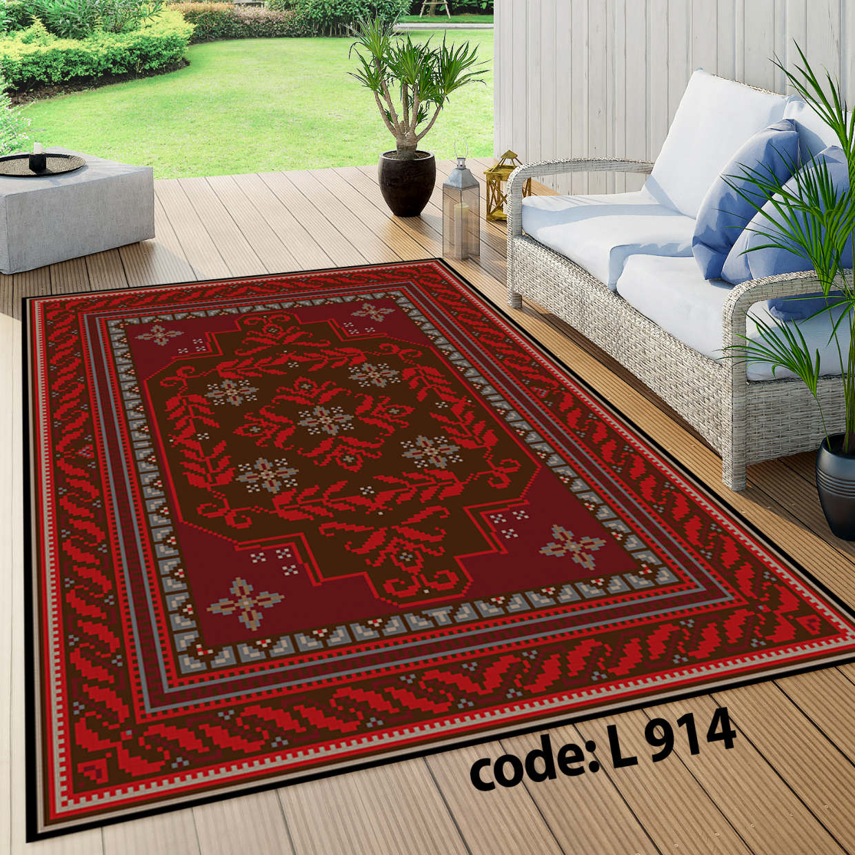 روفرشی کشدار (کاور فرش) و فرشینه و پادری کالای خواب متین کد L 914