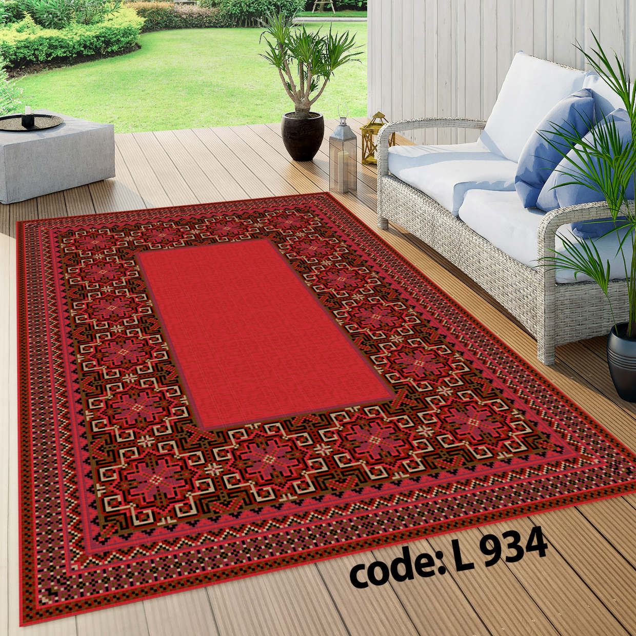 روفرشی کشدار (کاور فرش) و فرشینه و پادری کالای خواب متین کد L 934