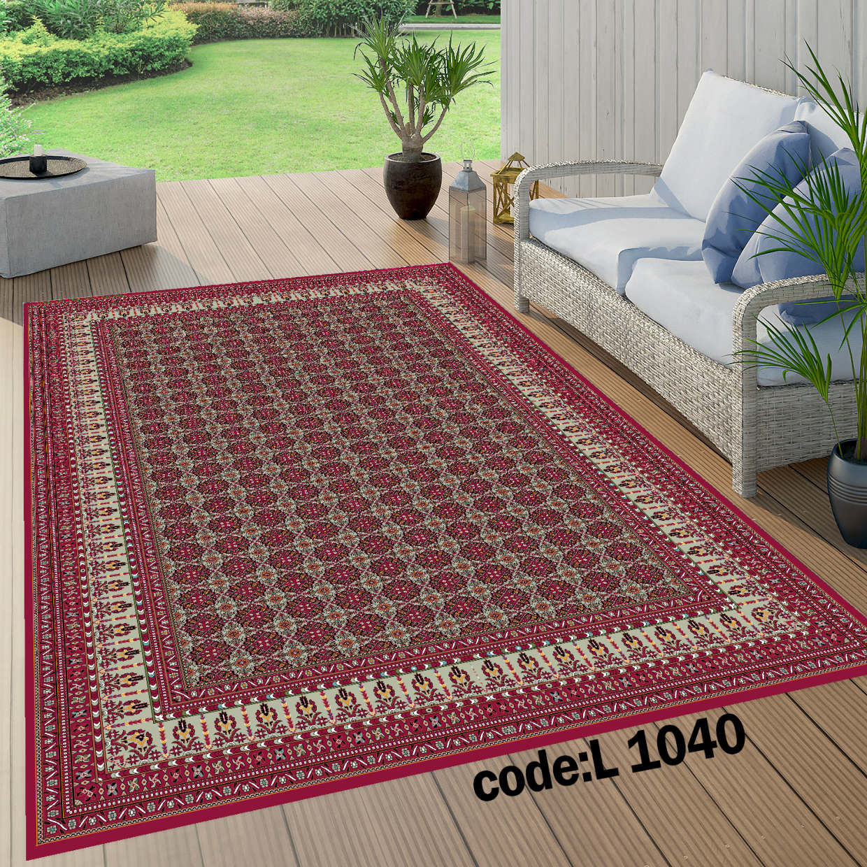 روفرشی کشدار (کاور فرش) و فرشینه و پادری کالای خواب متین کد L 1040