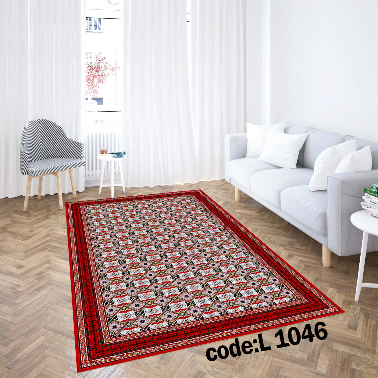 روفرشی کشدار (کاور فرش) و فرشینه و پادری کالای خواب متین کد L 1046