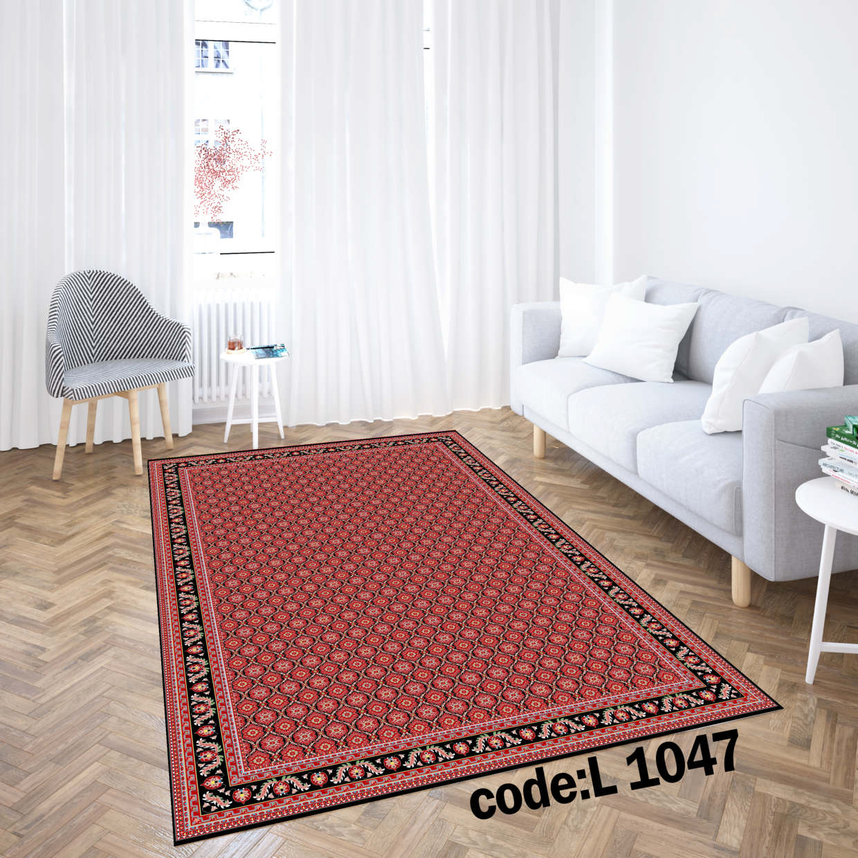 روفرشی کشدار (کاور فرش) و فرشینه و پادری کالای خواب متین کد L 1047