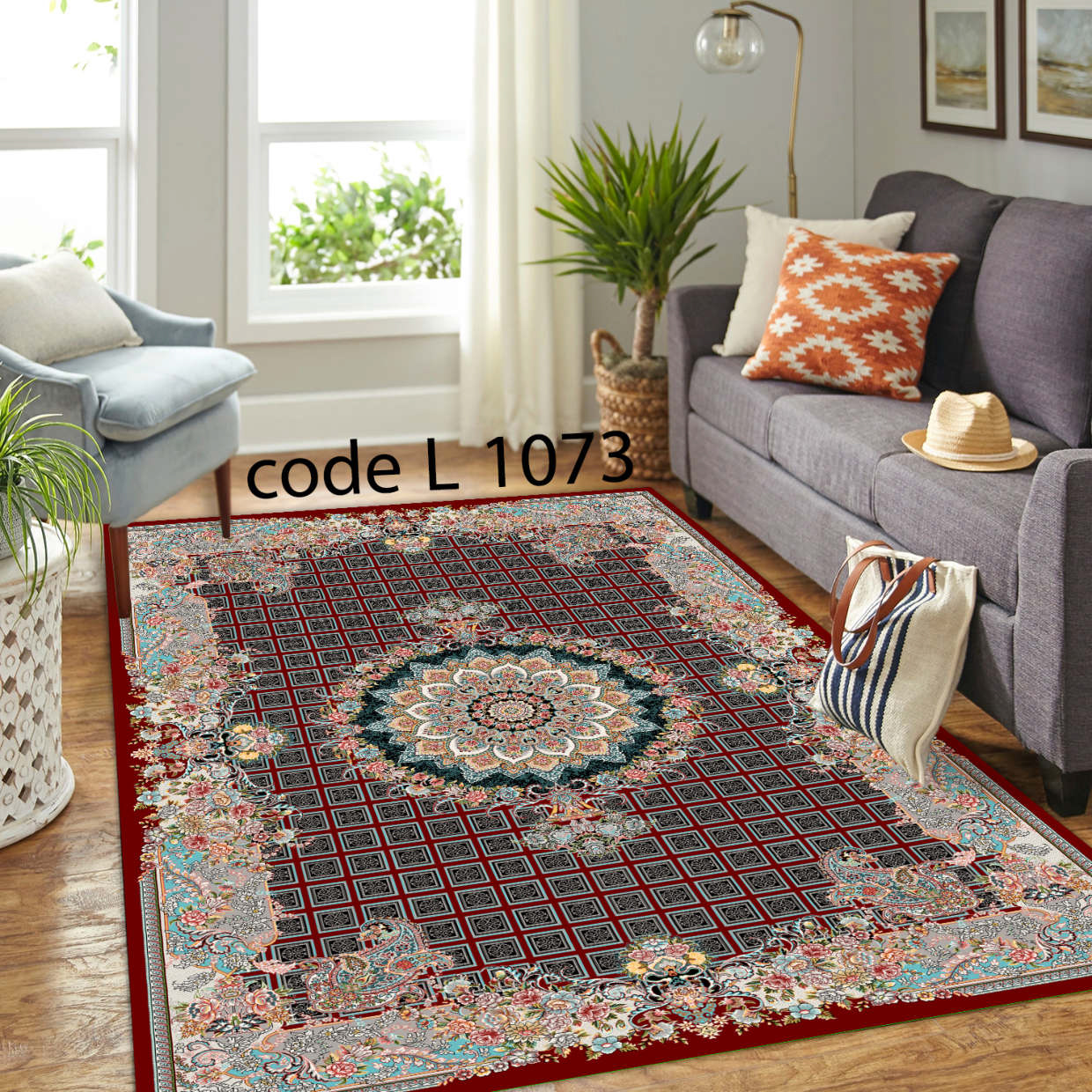روفرشی کشدار (کاور فرش) و فرشینه و پادری کالای خواب متین کد L 1073