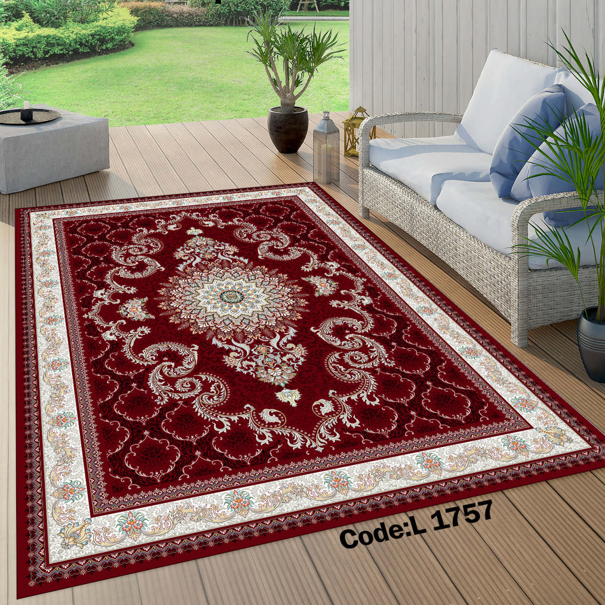 روفرشی کشدار (کاور فرش) و فرشینه و پادری کالای خواب متین کد L 1757