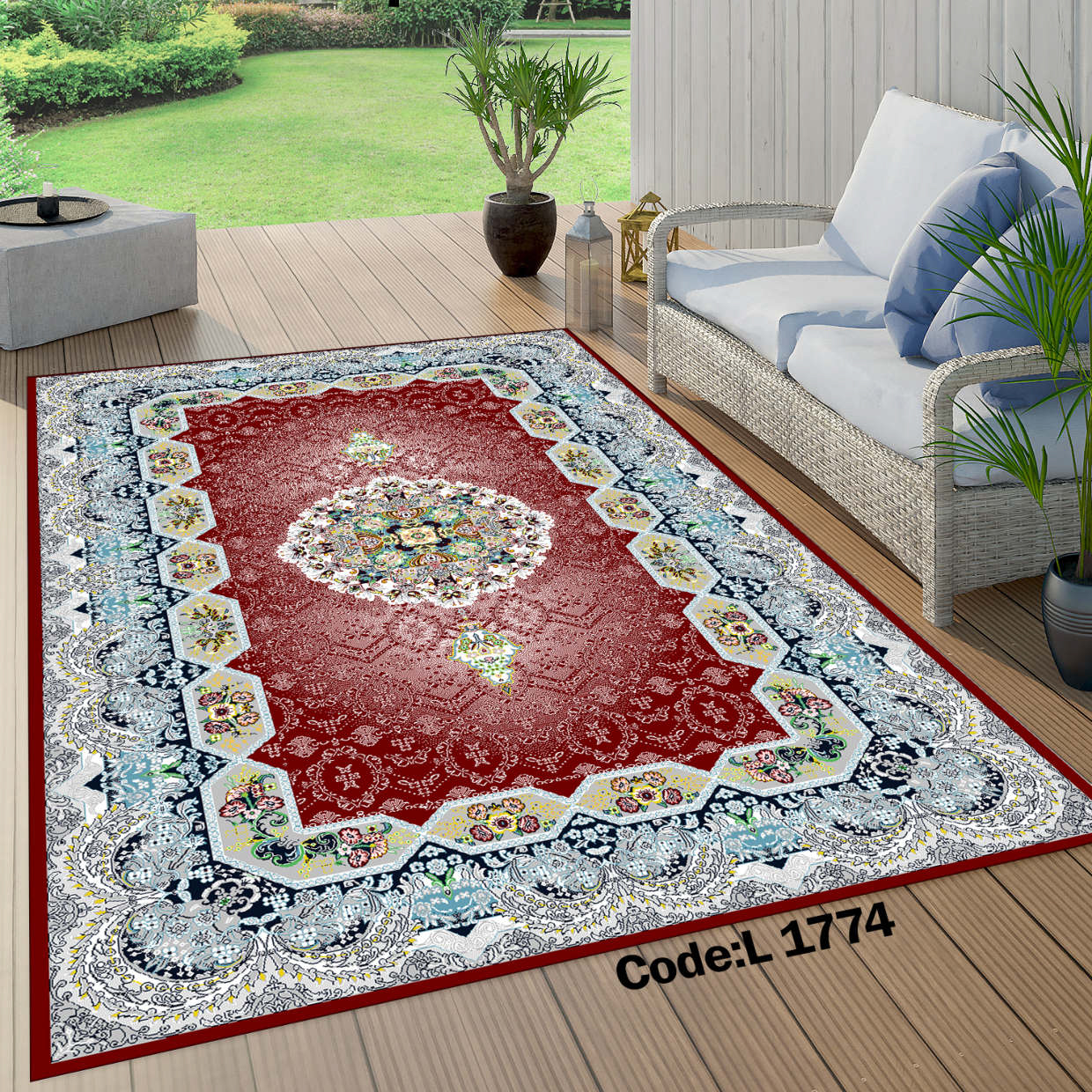 روفرشی کشدار (کاور فرش) و فرشینه و پادری کالای خواب متین کد L 1774