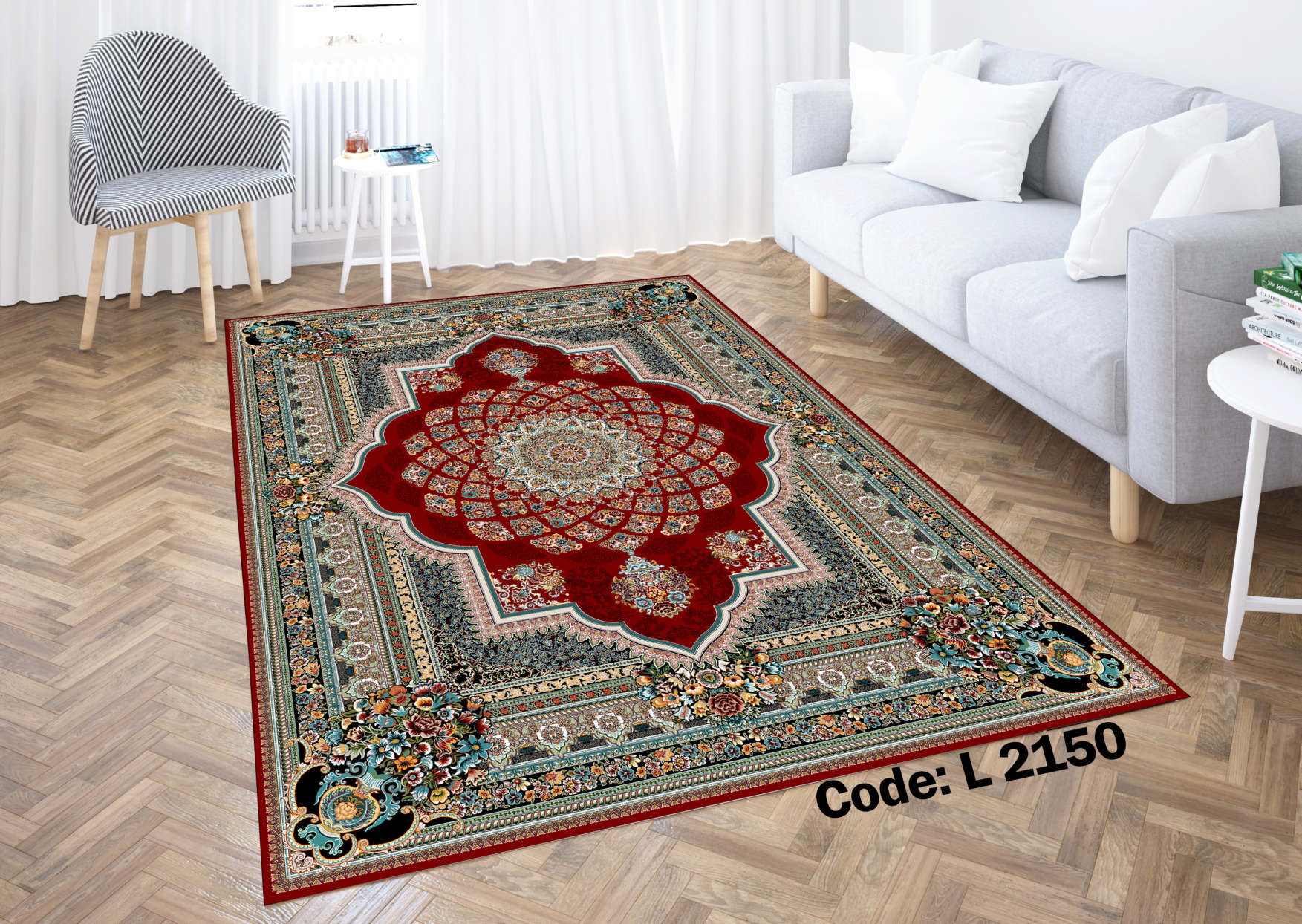 روفرشی کشدار (کاور فرش) و فرشینه و پادری کالای خواب متین کد L 2150