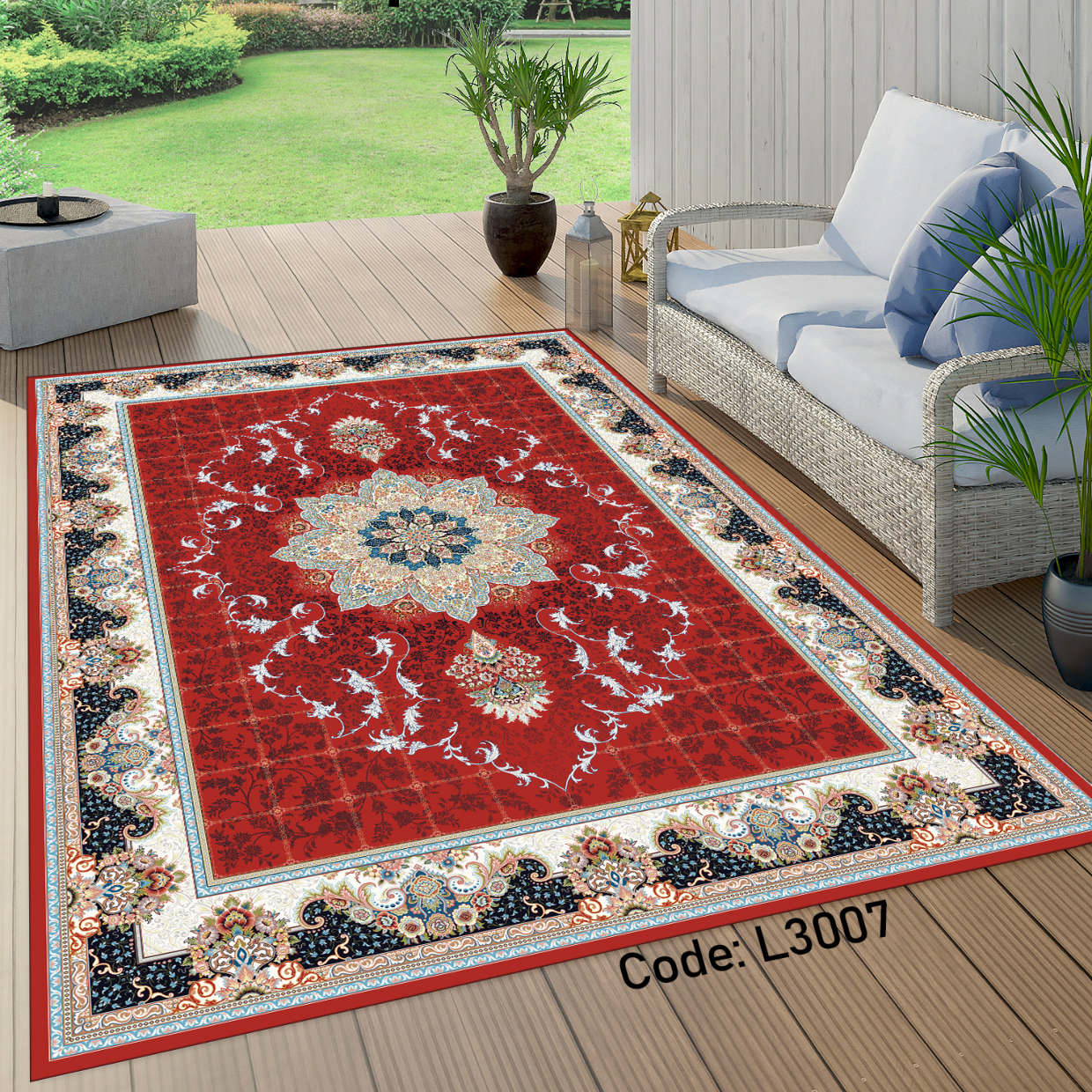 روفرشی کشدار (کاور فرش) و فرشینه و پادری کالای خواب متین کد L 3007