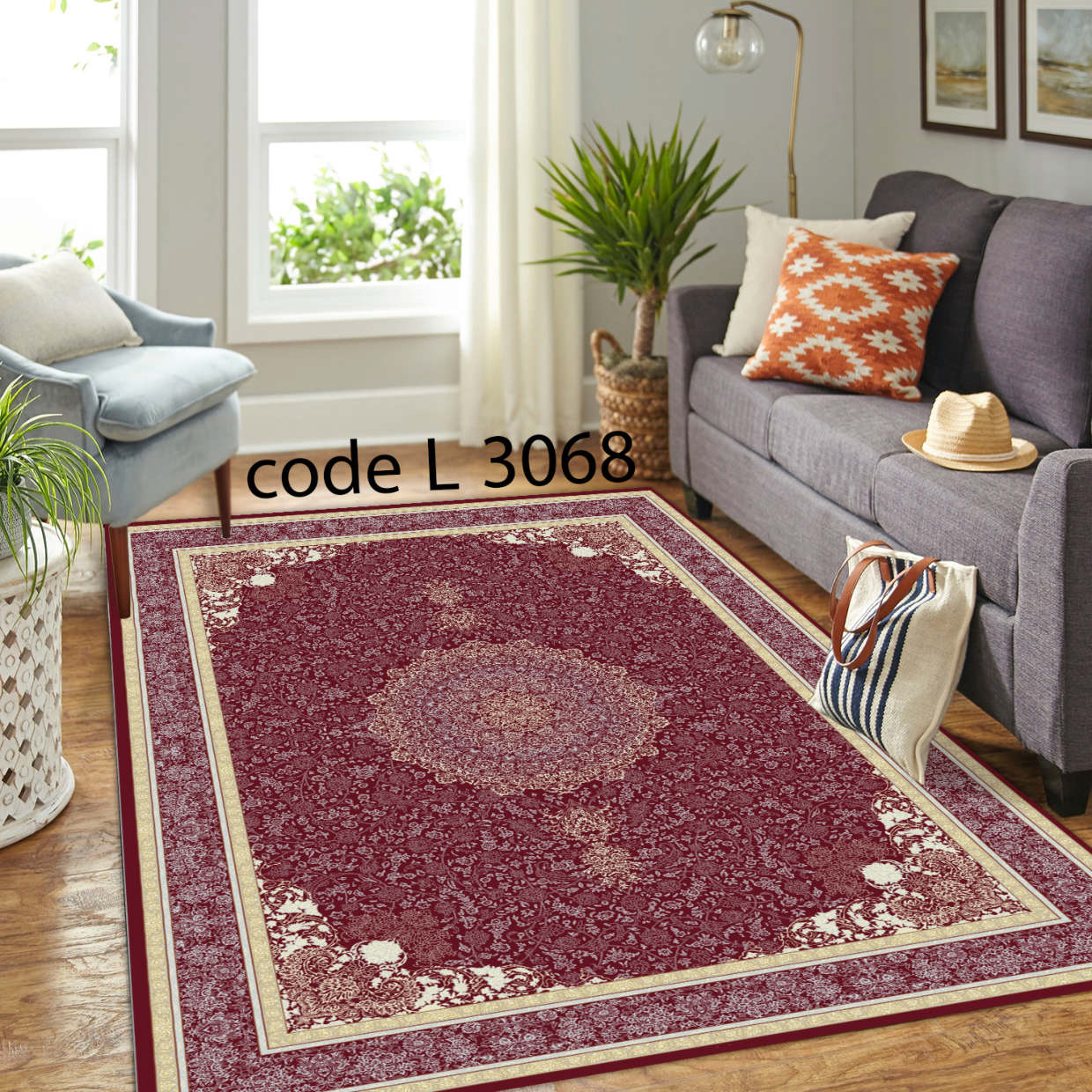 روفرشی کشدار (کاور فرش) و فرشینه و پادری کالای خواب متین کد L 3068