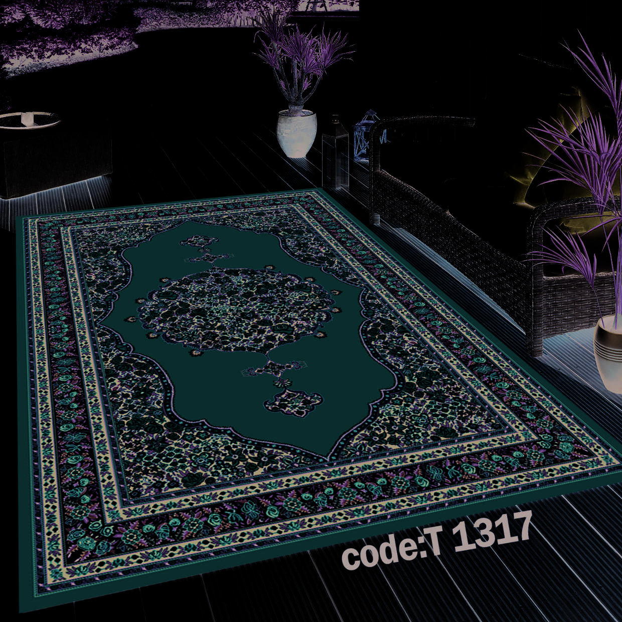 روفرشی کشدار (کاور فرش) و فرشینه و پادری کالای خواب متین کد T 1317