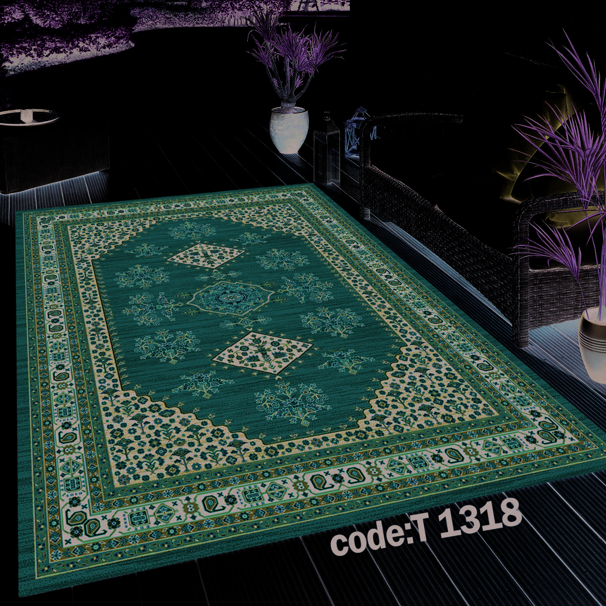 روفرشی کشدار (کاور فرش) و فرشینه و پادری کالای خواب متین کد T 1318