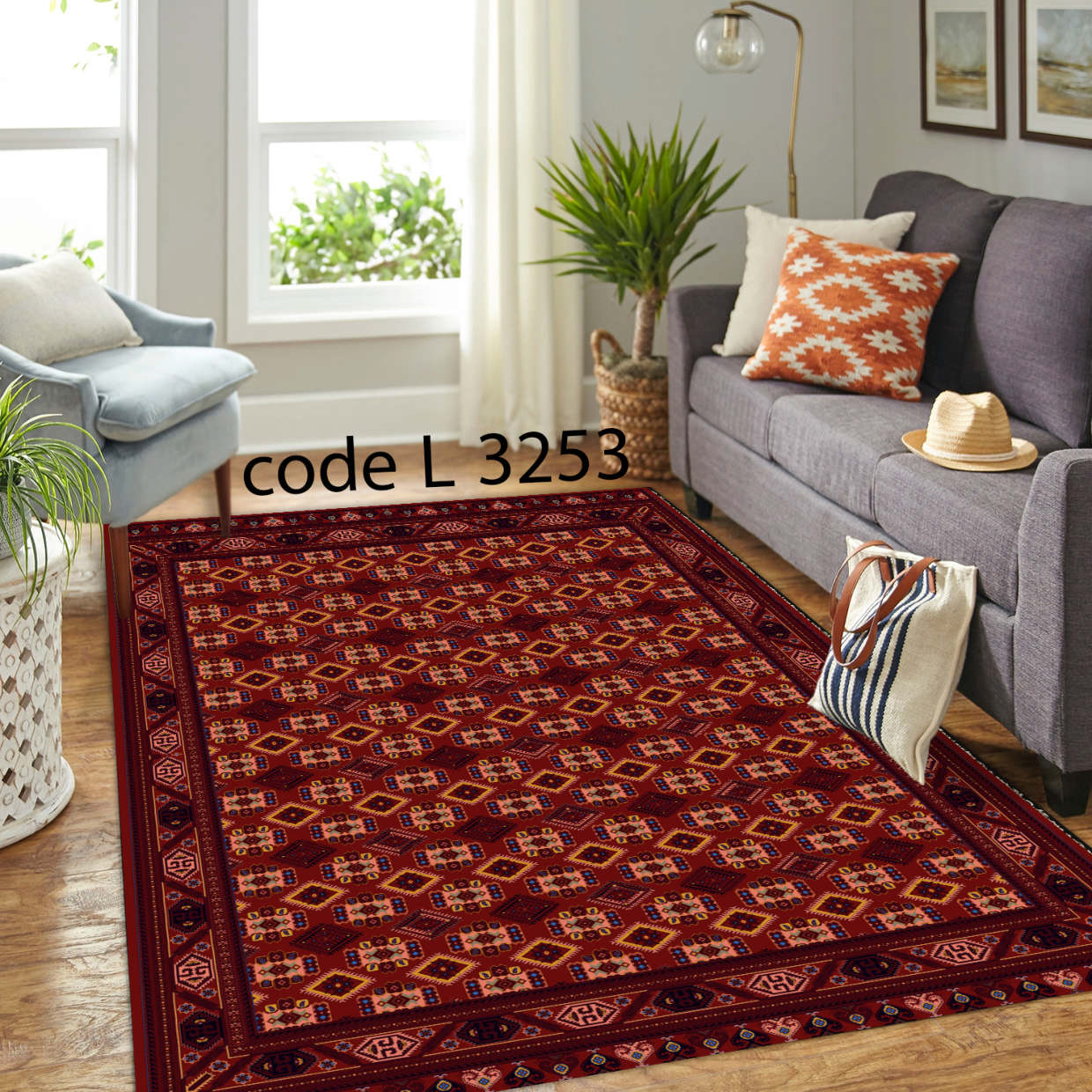 روفرشی کشدار (کاور فرش) و فرشینه و پادری کالای خواب متین کد L 3253