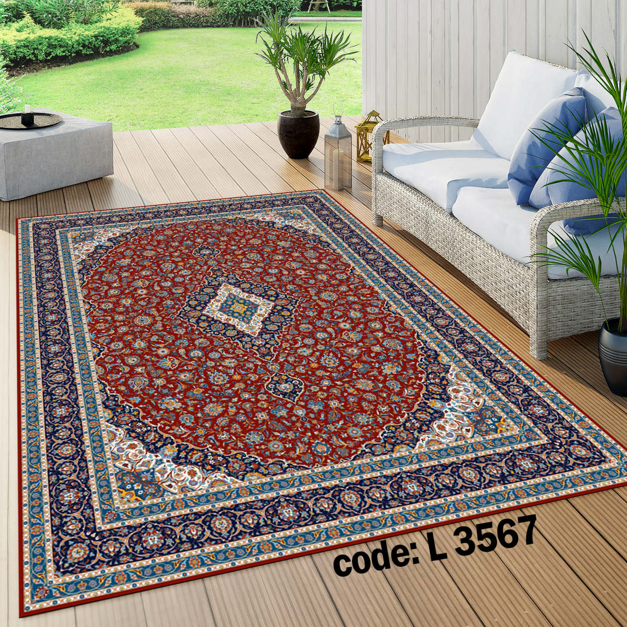 روفرشی کشدار (کاور فرش) و فرشینه و پادری کالای خواب متین کد L 3567