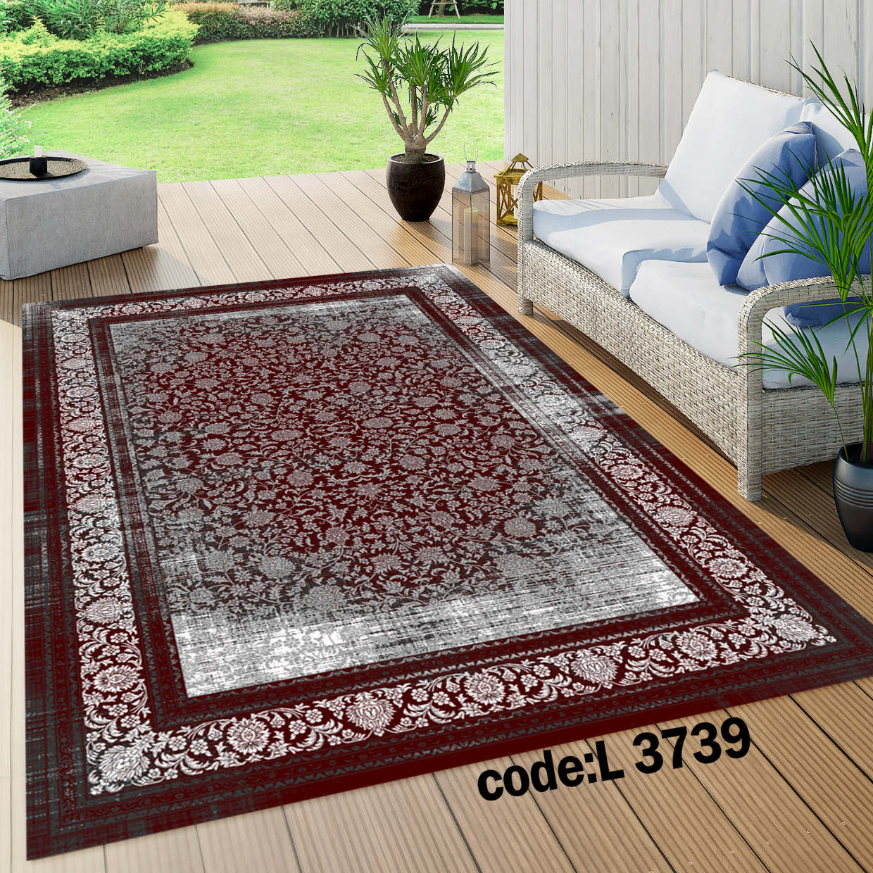 روفرشی کشدار (کاور فرش) و فرشینه و پادری کالای خواب متین کد L 3739