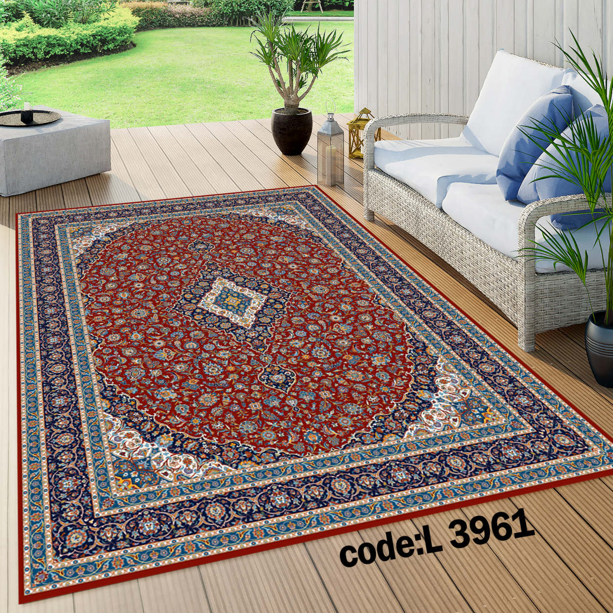 روفرشی کشدار (کاور فرش) و فرشینه و پادری کالای خواب متین کد L 3961