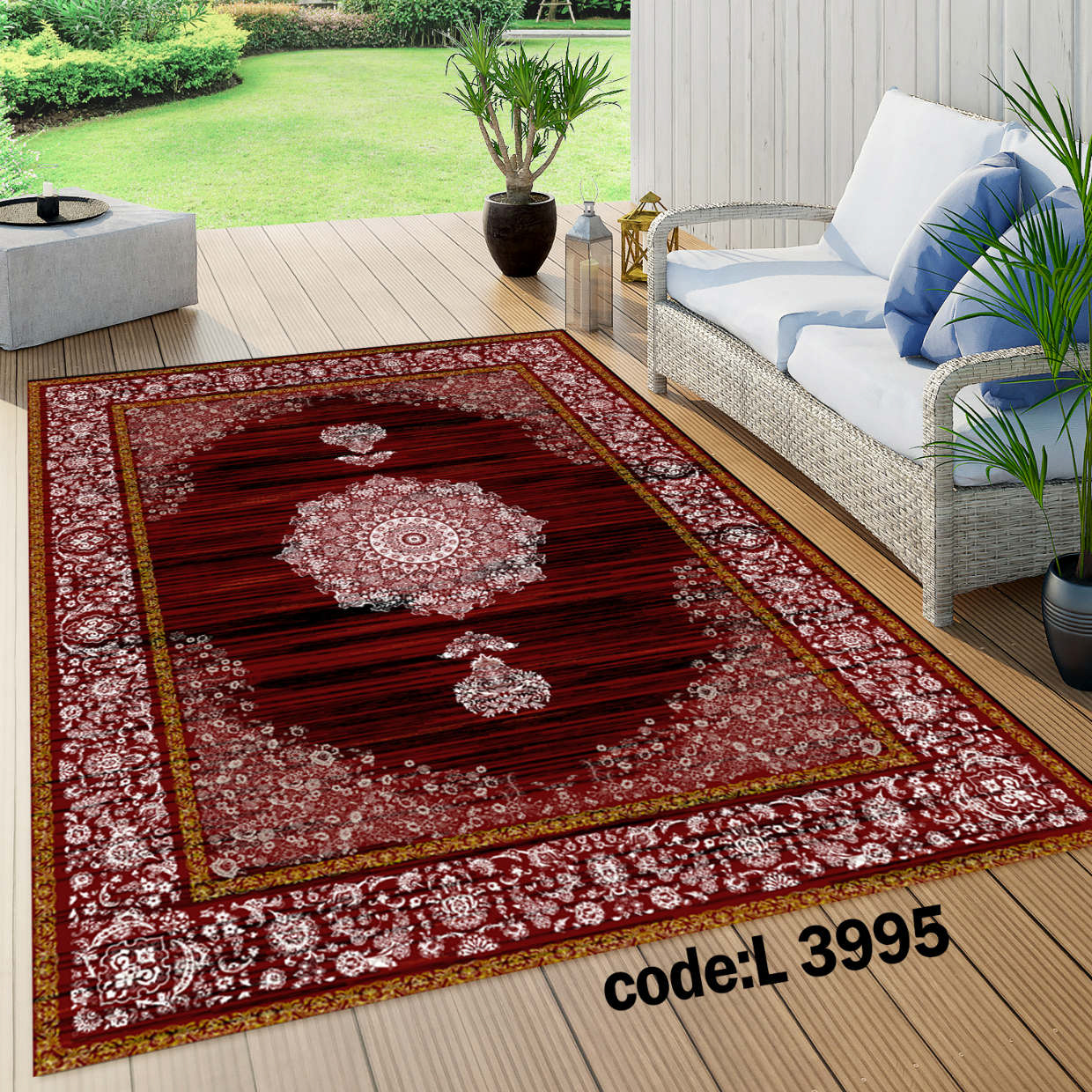 روفرشی کشدار (کاور فرش) و فرشینه و پادری کالای خواب متین کد L 3995