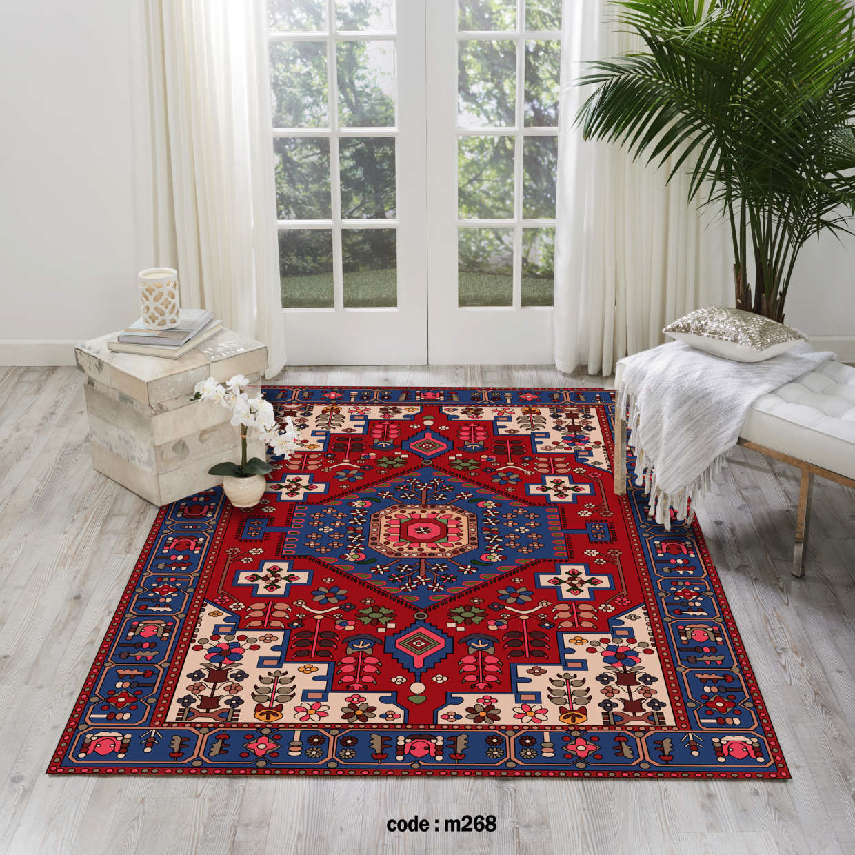 روفرشی کشدار (کاور فرش) و فرشینه و پادری کالای خواب متین کد m 268