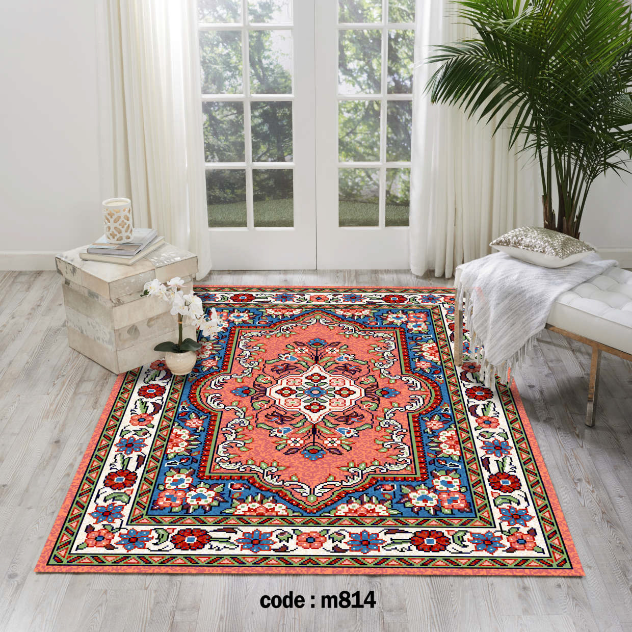 روفرشی کشدار (کاور فرش) و فرشینه و پادری کالای خواب متین کد m 814