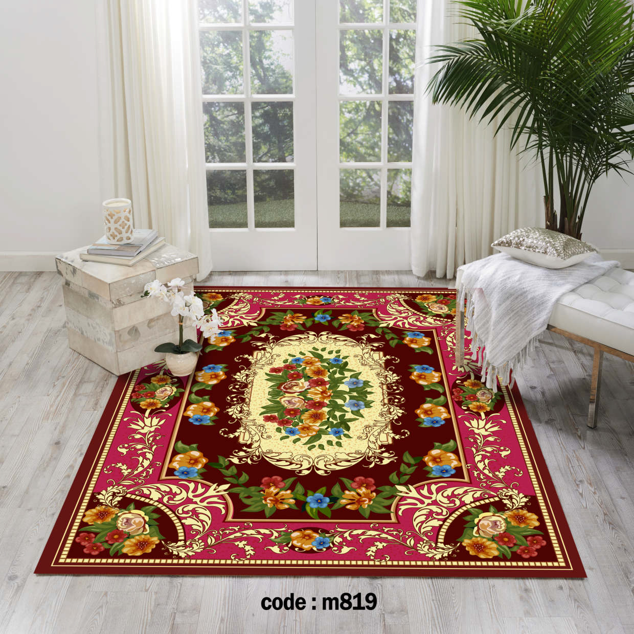روفرشی کشدار (کاور فرش) و فرشینه و پادری کالای خواب متین کد m 819