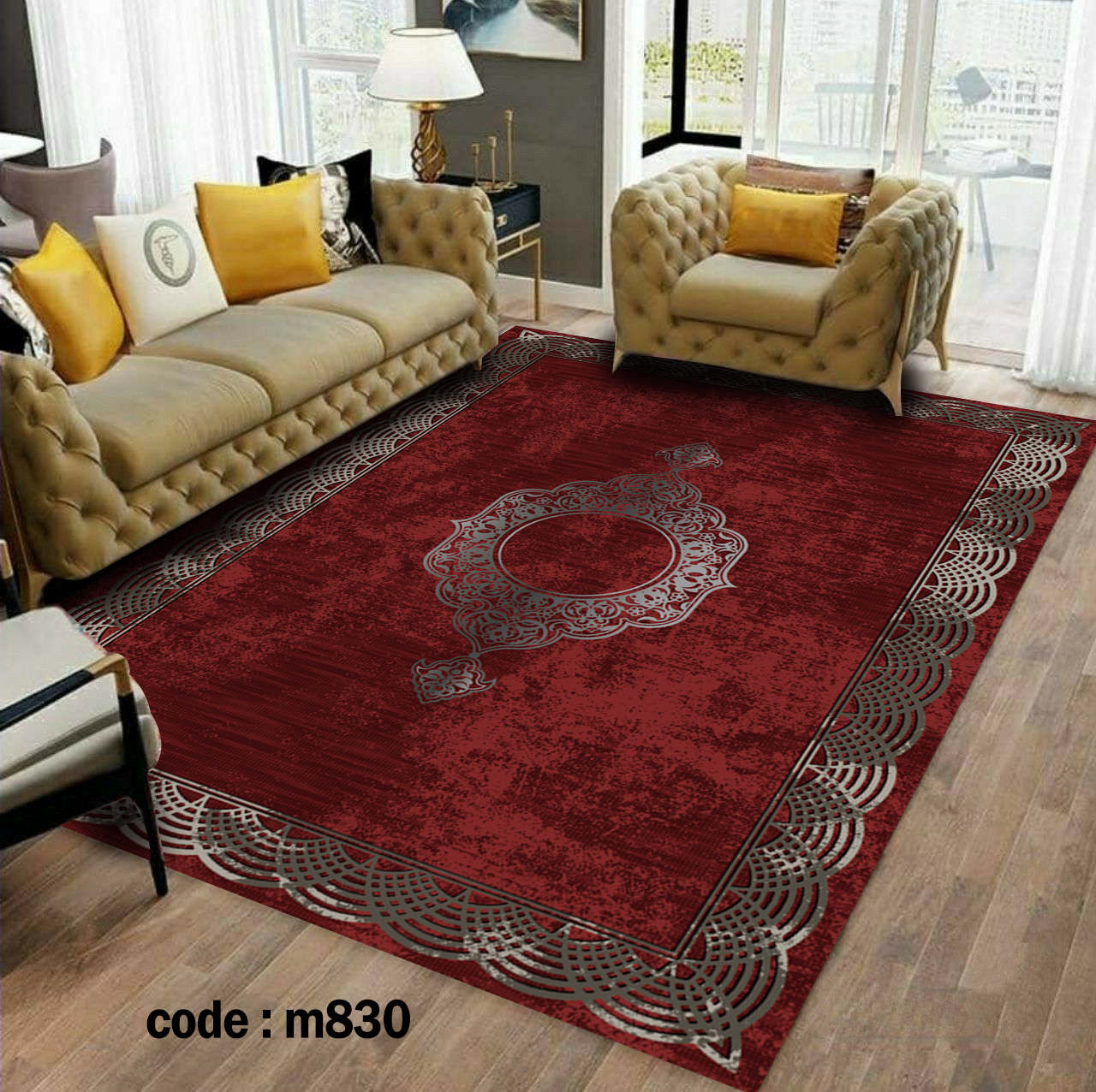 روفرشی کشدار (کاور فرش) و فرشینه و پادری کالای خواب متین کد m 830