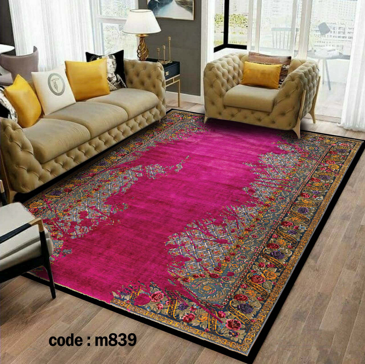 روفرشی کشدار (کاور فرش) و فرشینه و پادری کالای خواب متین کد m 839