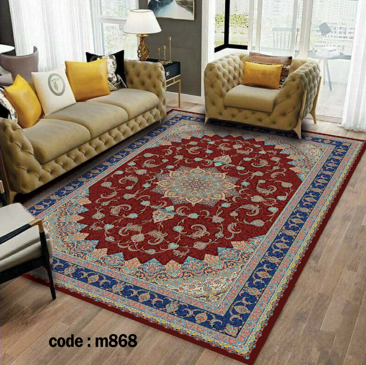 روفرشی کشدار (کاور فرش) و فرشینه و پادری کالای خواب متین کد m 868