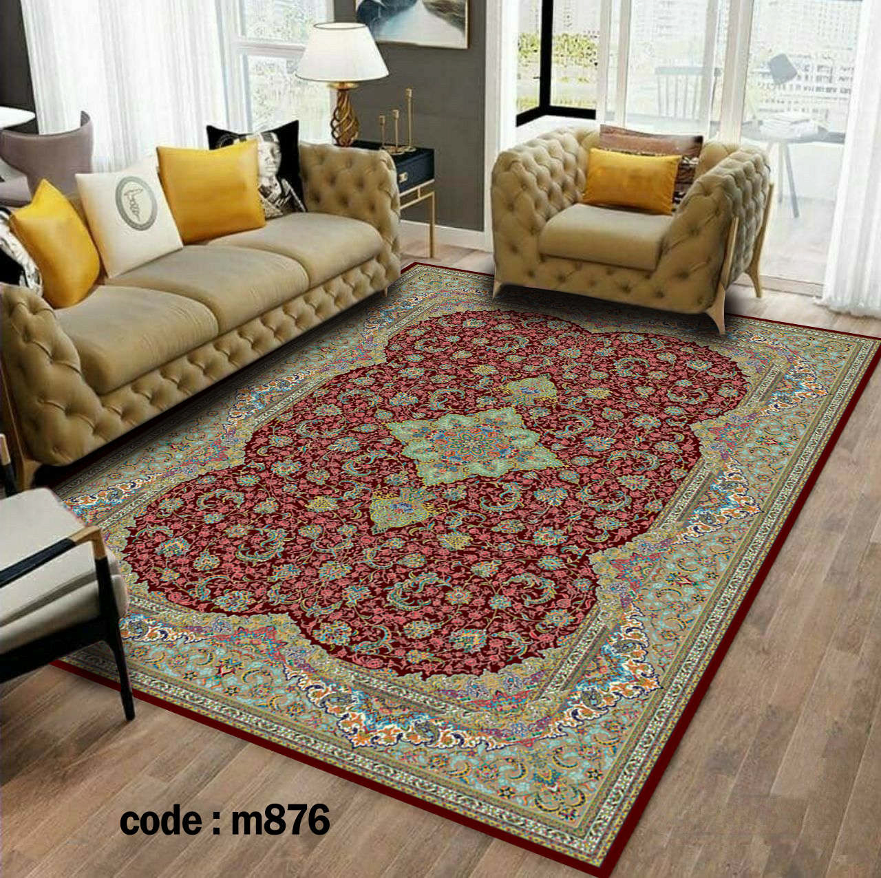 روفرشی کشدار (کاور فرش) و فرشینه و پادری کالای خواب متین کد m 876