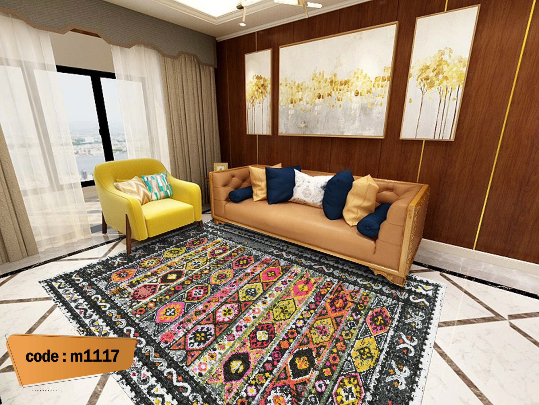 روفرشی کشدار (کاور فرش) و فرشینه و پادری کالای خواب متین کد m 1117