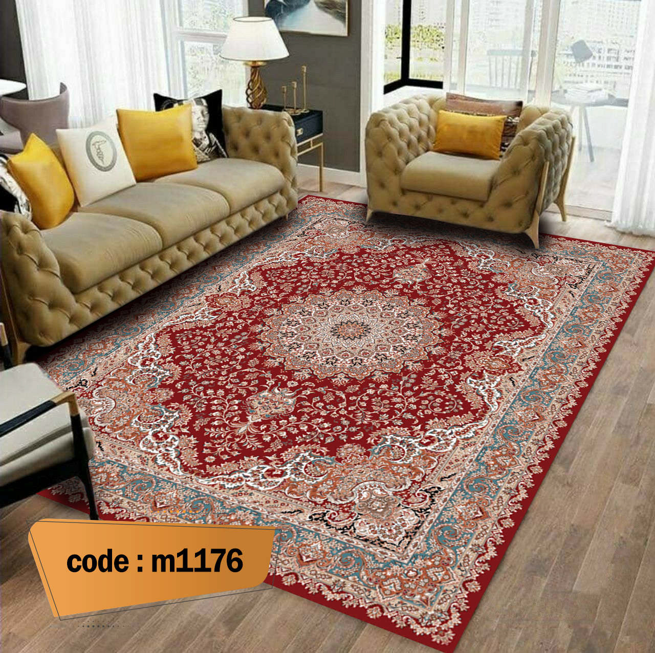 روفرشی کشدار (کاور فرش) و فرشینه و پادری کالای خواب متین کد m 1176
