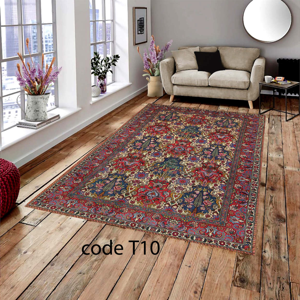 روفرشی کشدار (کاور فرش) و فرشینه و پادری کالای خواب متین کد T 10