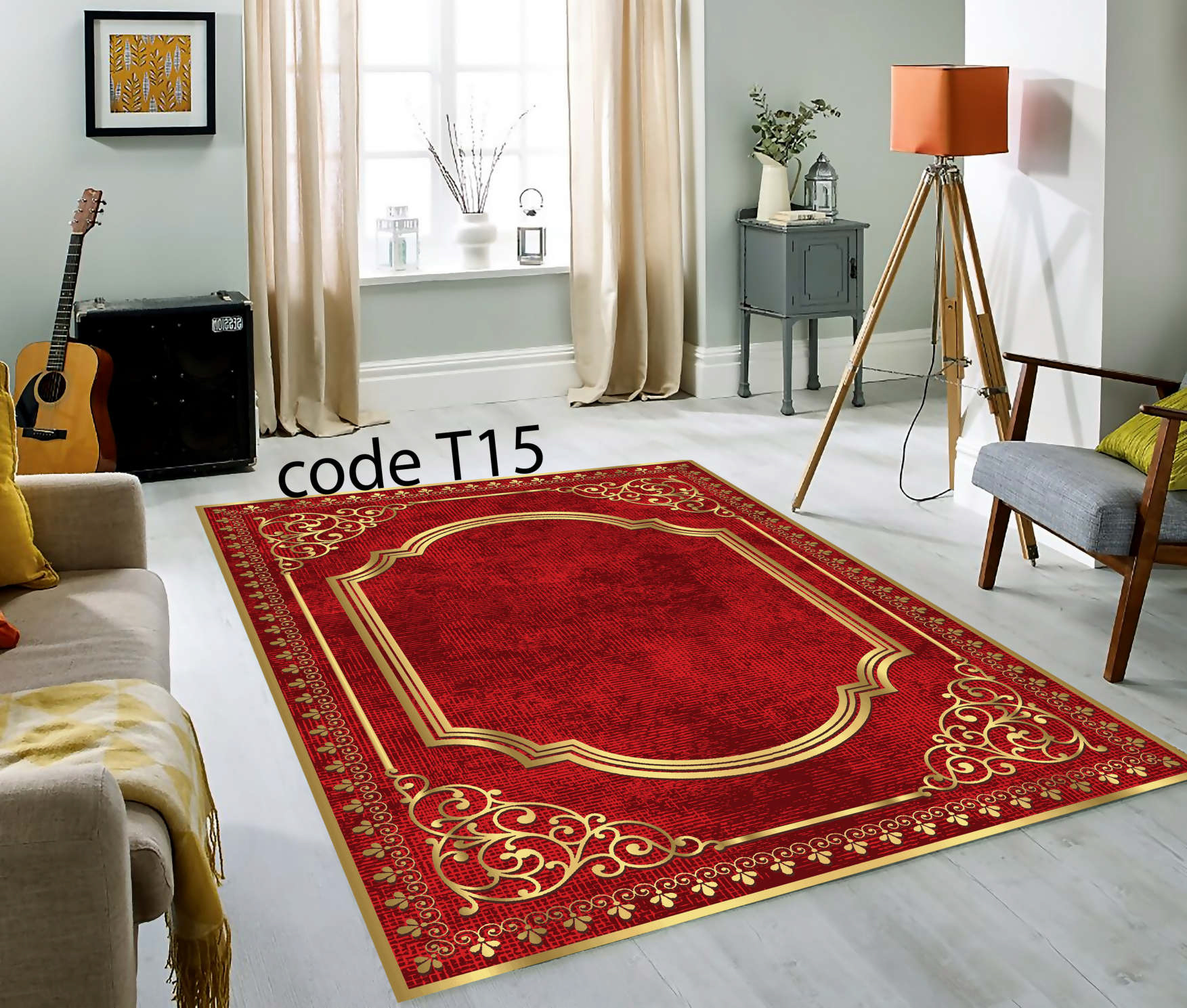 روفرشی کشدار (کاور فرش) و فرشینه و پادری کالای خواب متین کد T 15