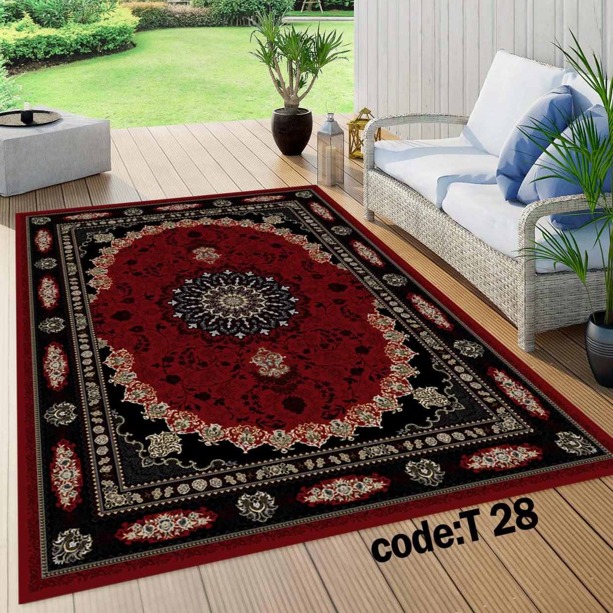 روفرشی کشدار (کاور فرش) و فرشینه و پادری کالای خواب متین کد T 28