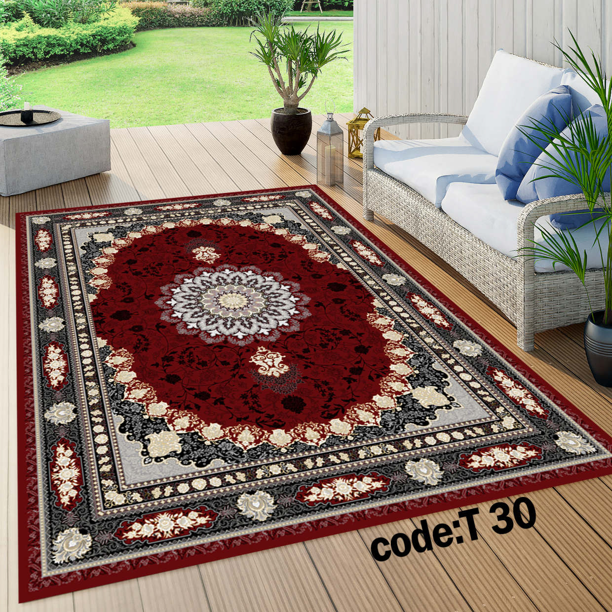 روفرشی کشدار (کاور فرش) و فرشینه و پادری کالای خواب متین کد T 30