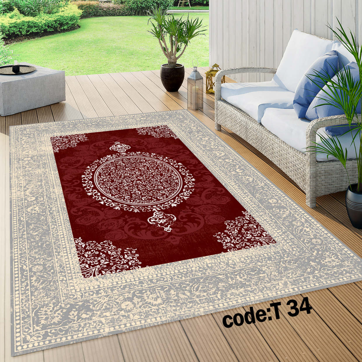 روفرشی کشدار (کاور فرش) و فرشینه و پادری کالای خواب متین کد T 34