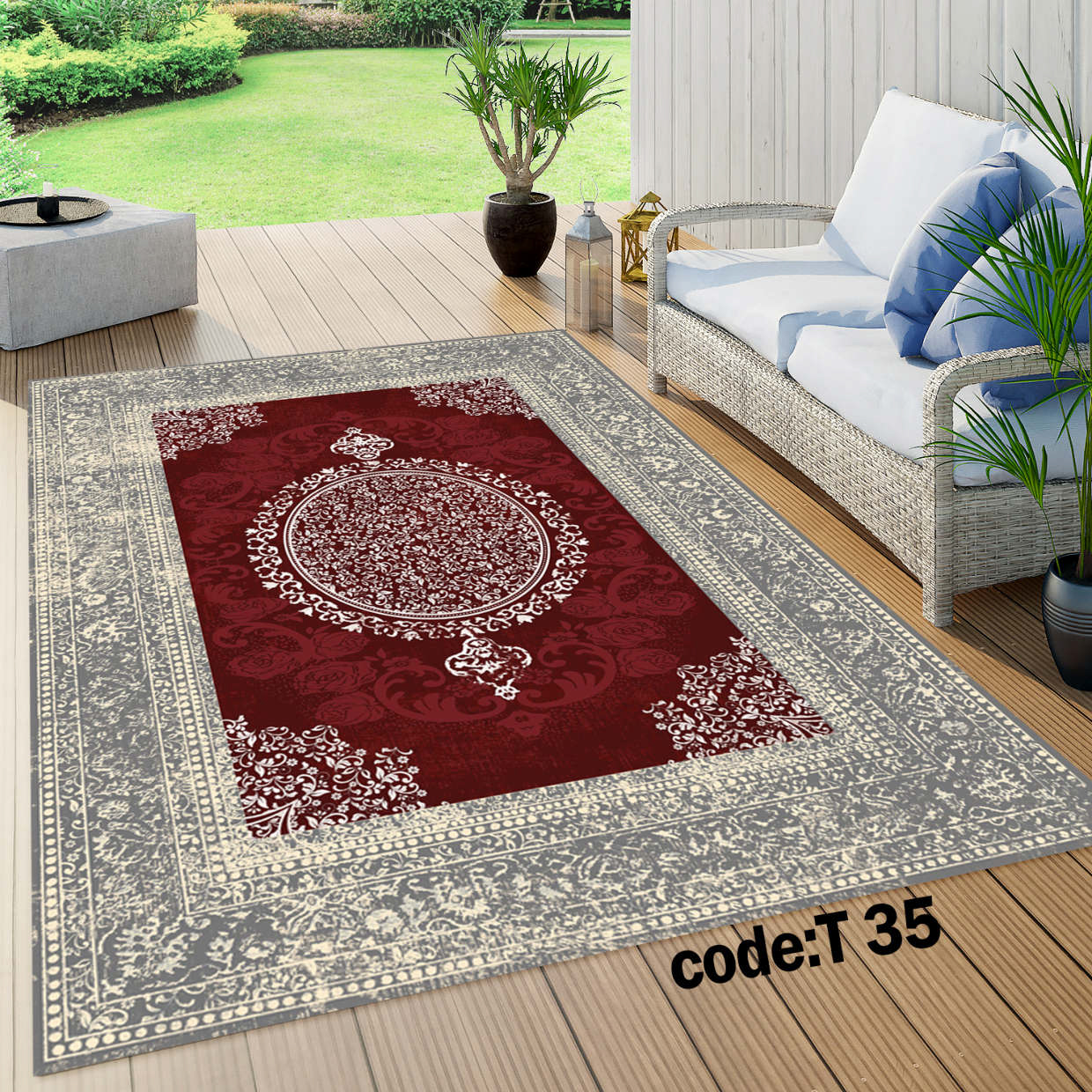 روفرشی کشدار (کاور فرش) و فرشینه و پادری کالای خواب متین کد T 35