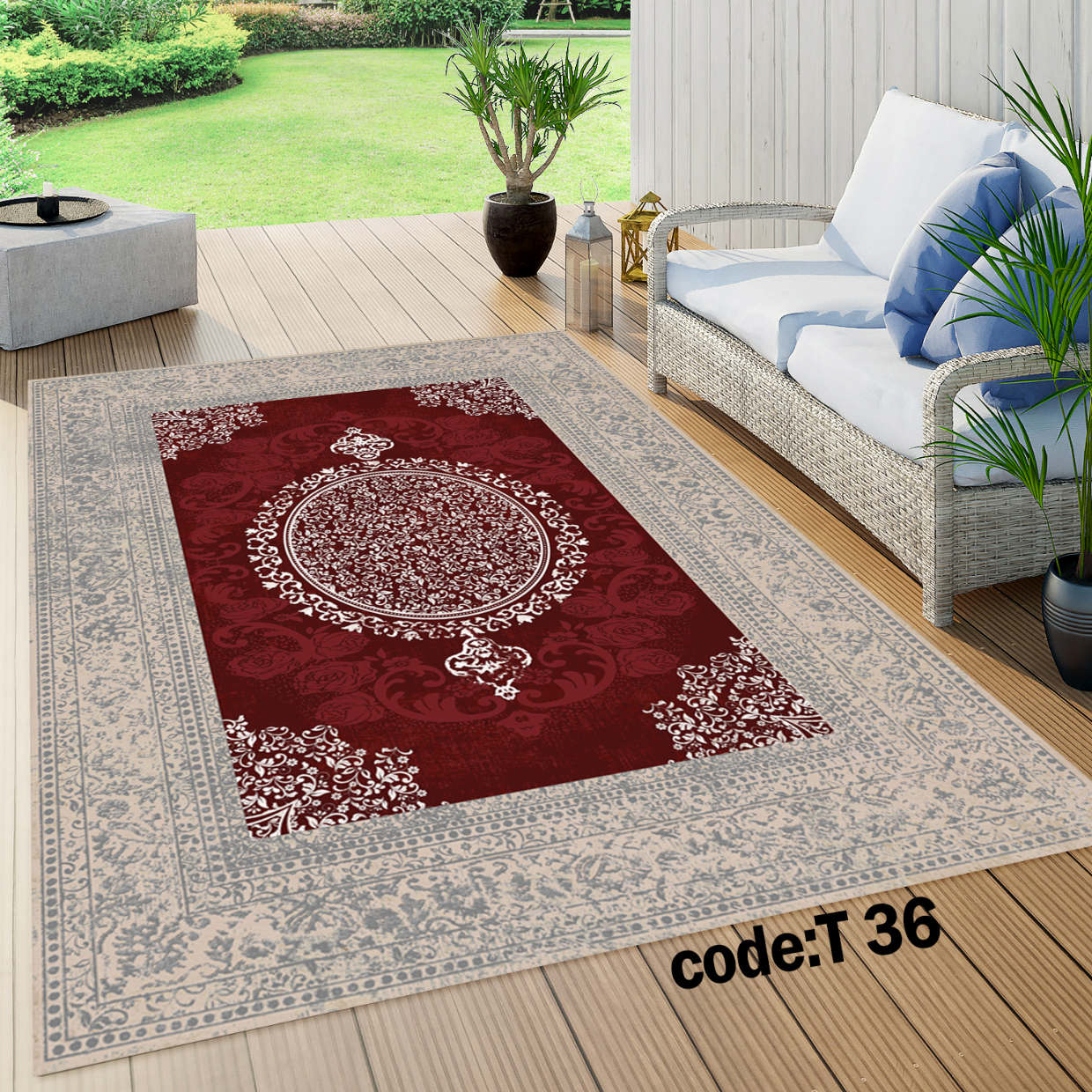 روفرشی کشدار (کاور فرش) و فرشینه و پادری کالای خواب متین کد T 36
