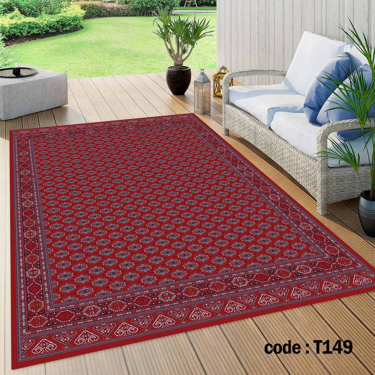 روفرشی کشدار (کاور فرش) و فرشینه و پادری کالای خواب متین کد T 149