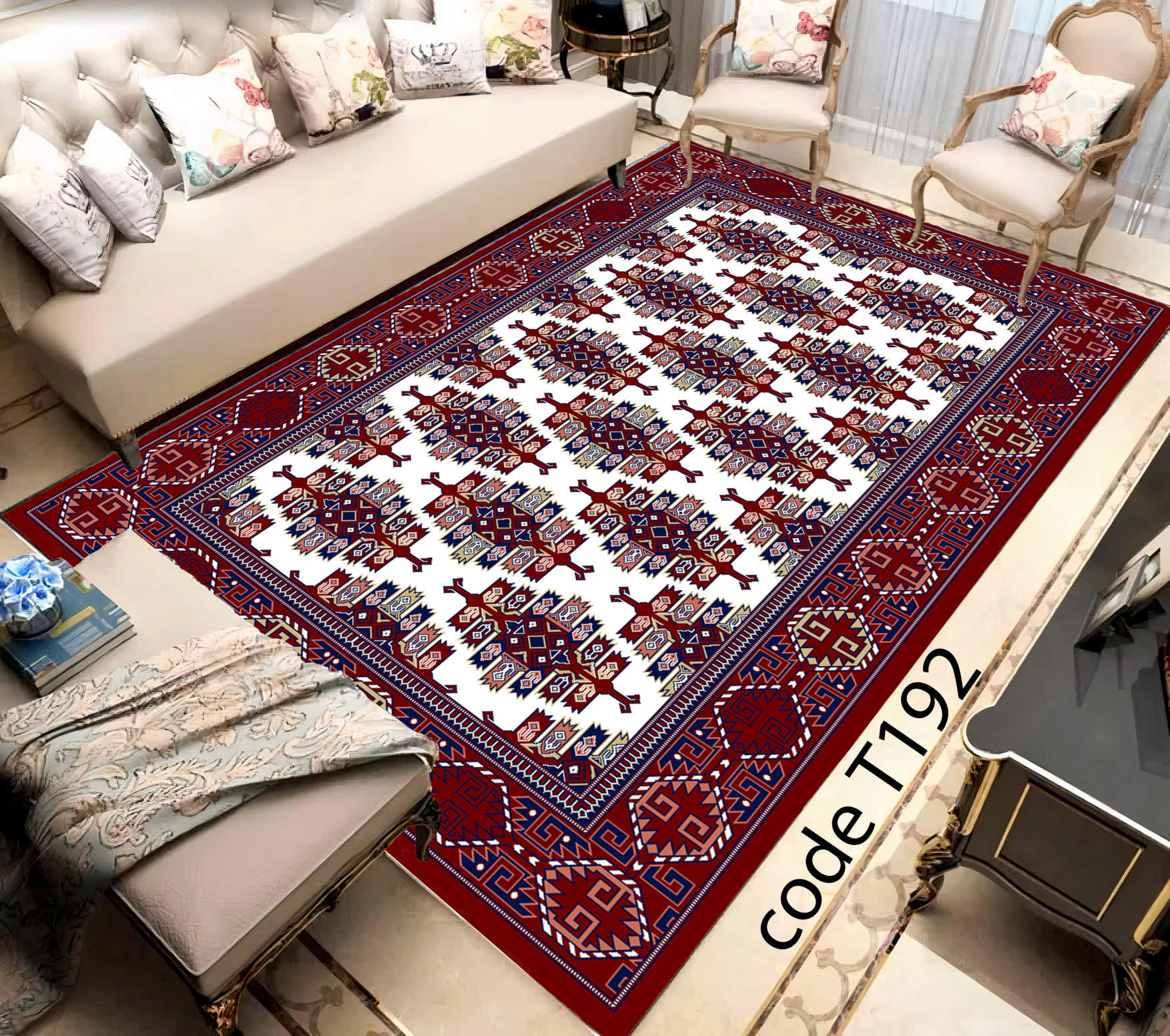 روفرشی کشدار (کاور فرش) و فرشینه و پادری کالای خواب متین کد T 192