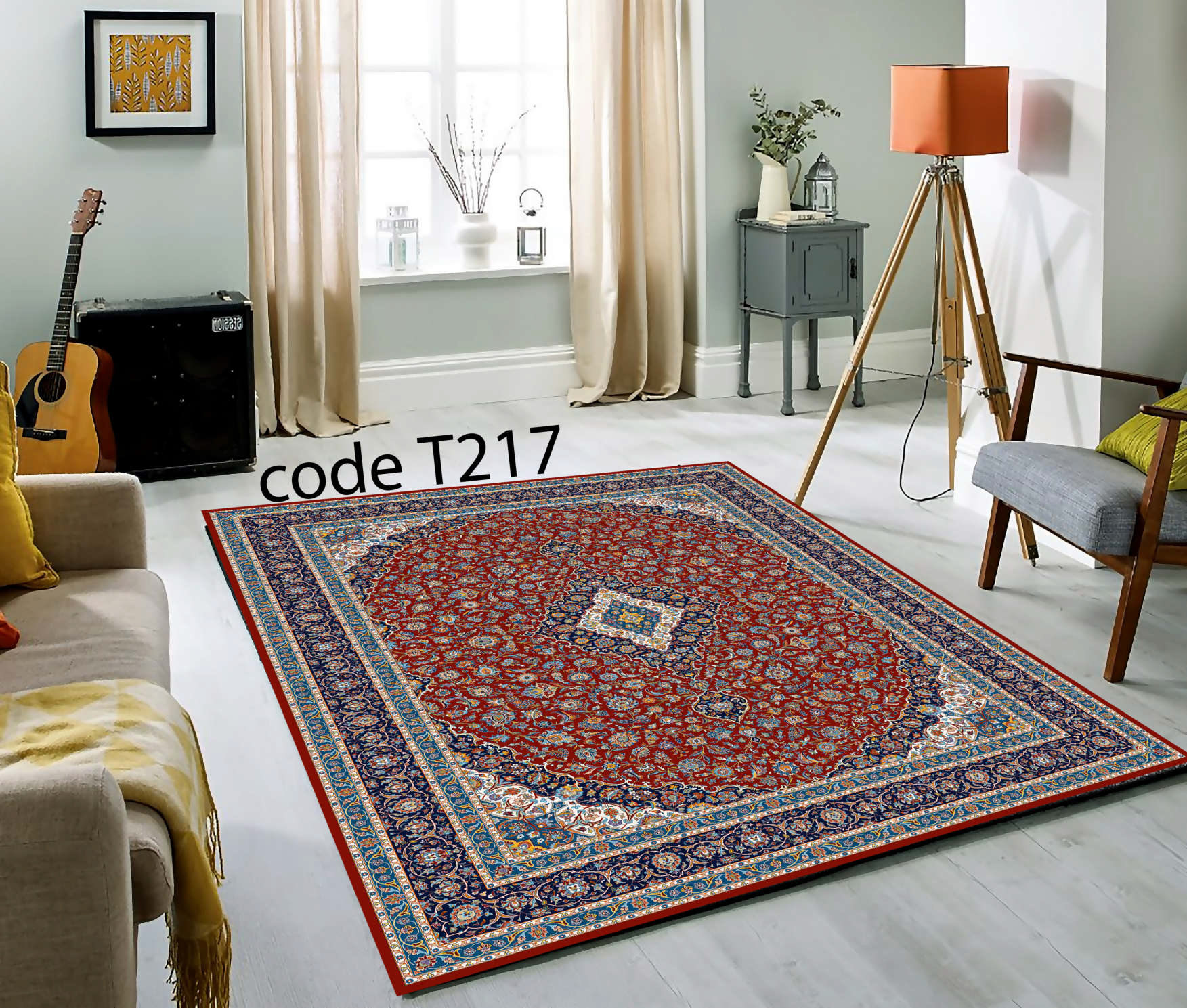روفرشی کشدار (کاور فرش) و فرشینه و پادری کالای خواب متین کد T 217