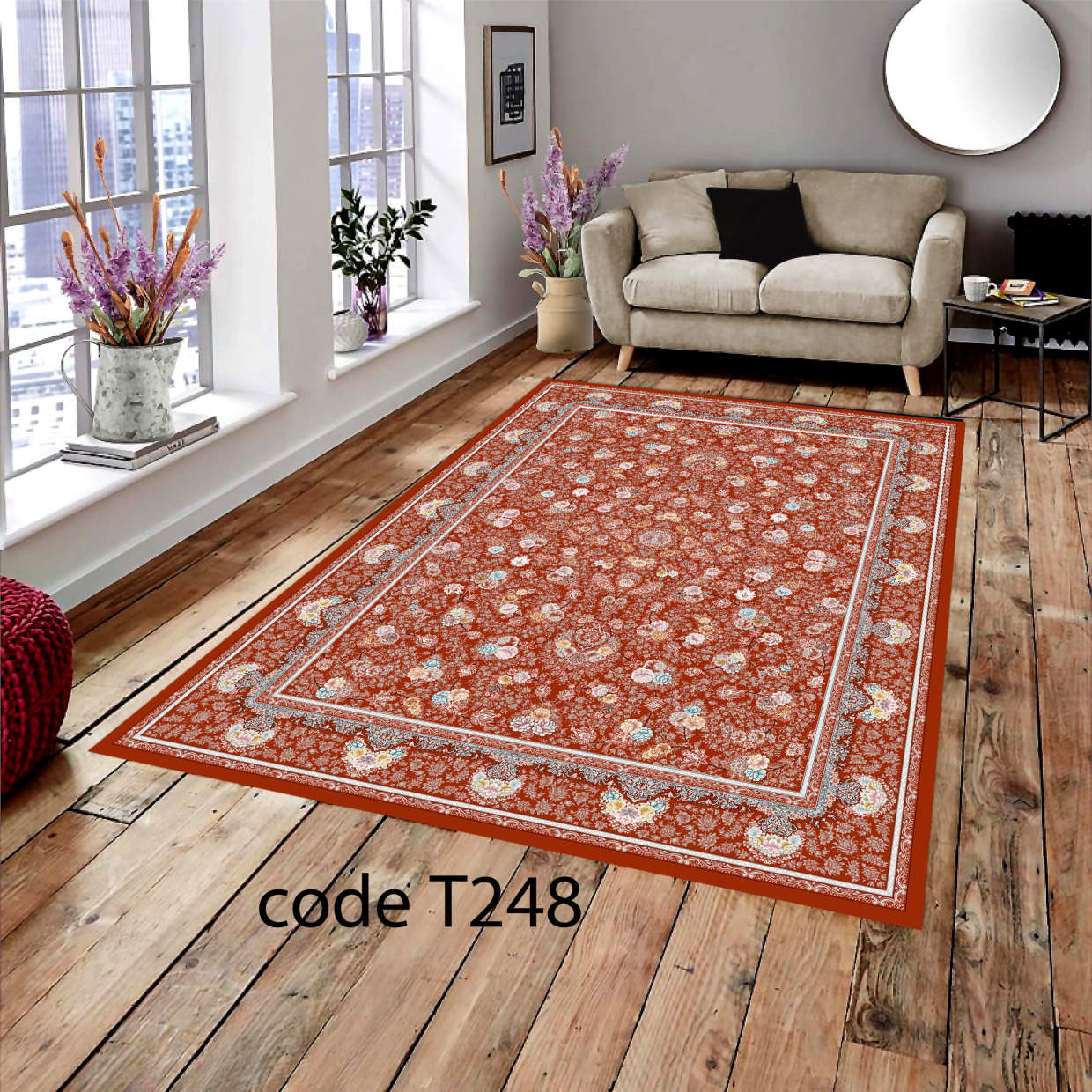 روفرشی کشدار (کاور فرش) و فرشینه و پادری کالای خواب متین کد T 248