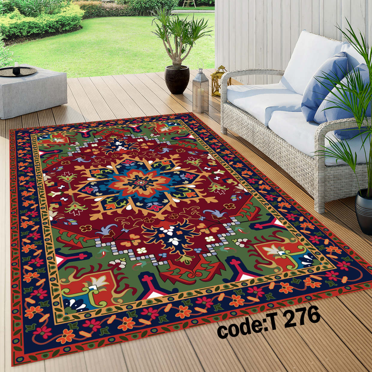 روفرشی کشدار (کاور فرش) و فرشینه و پادری کالای خواب متین کد T 276