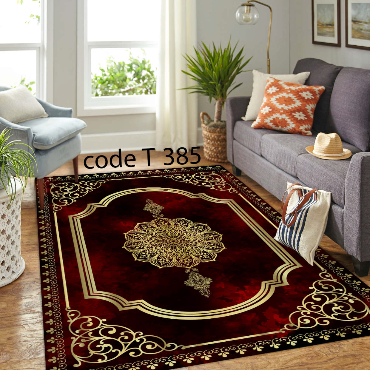 روفرشی کشدار (کاور فرش) و فرشینه و پادری کالای خواب متین کد T 385