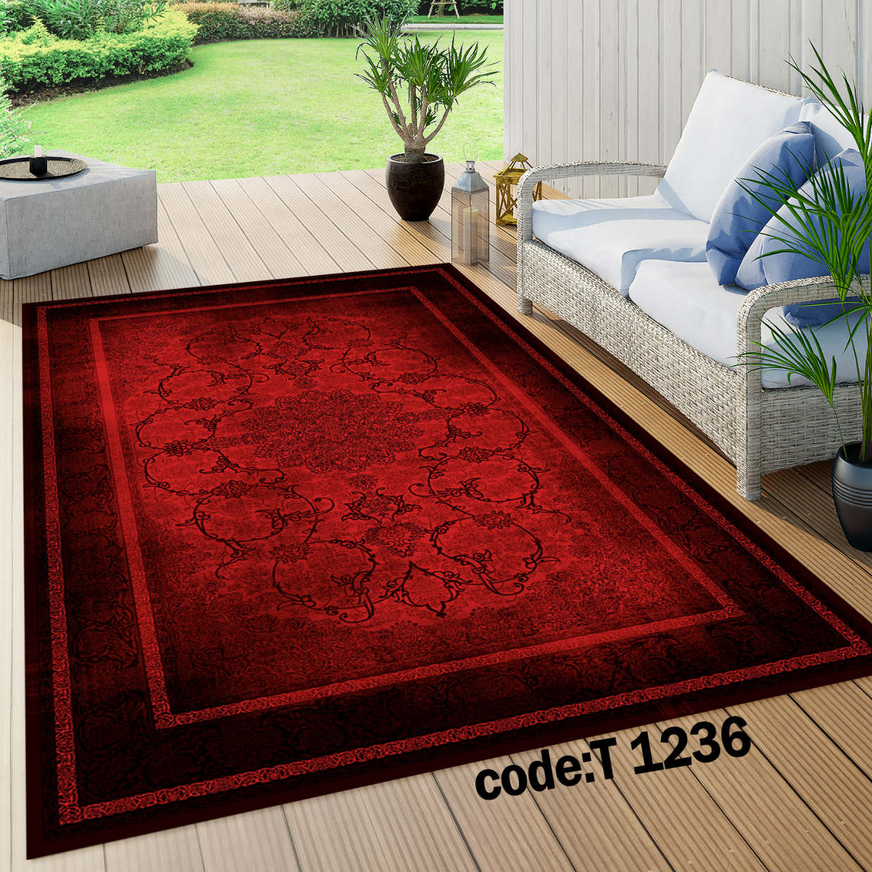 روفرشی کشدار (کاور فرش) و فرشینه و پادری کالای خواب متین کد T 1236