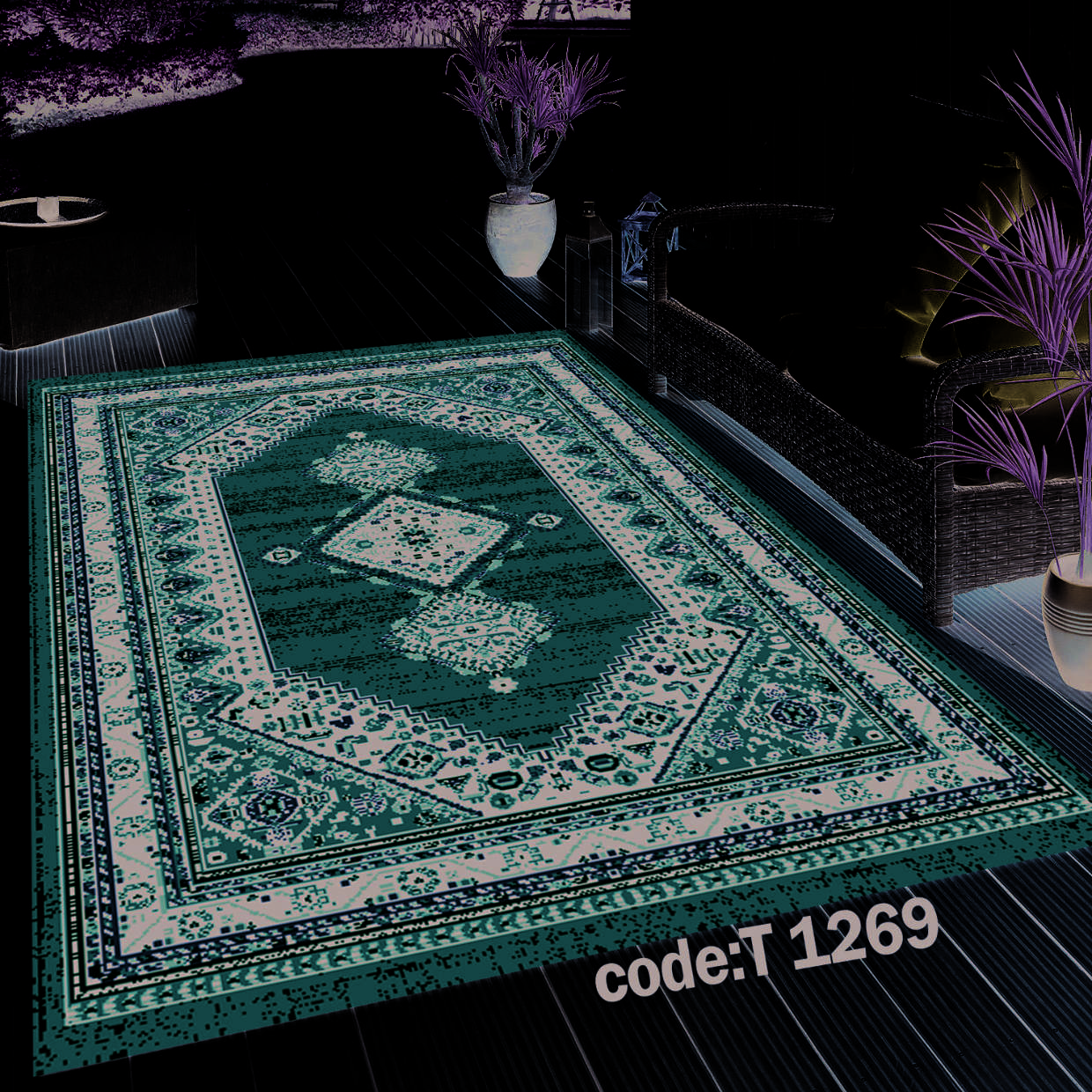 روفرشی کشدار (کاور فرش) و فرشینه و پادری کالای خواب متین کد T 1269