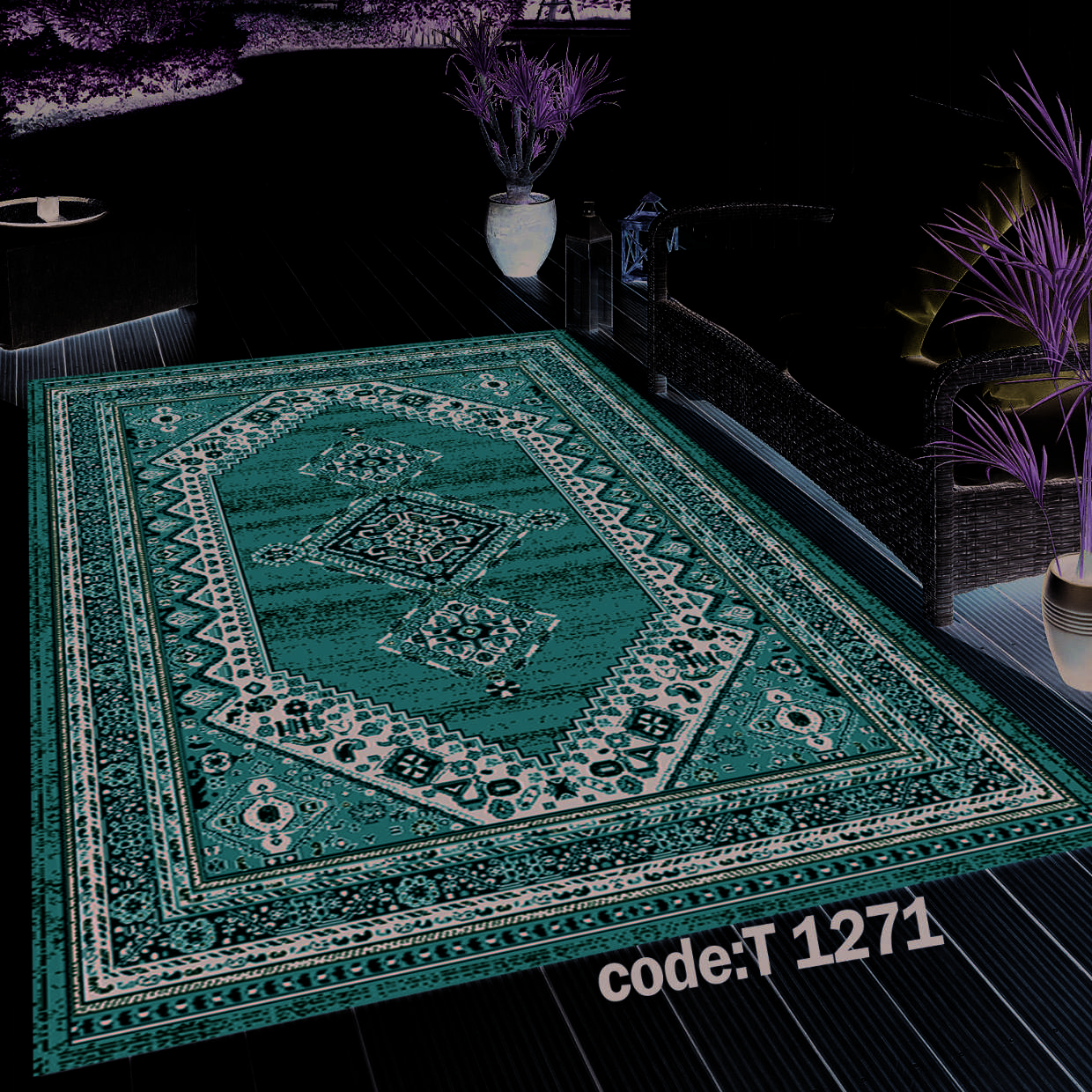 روفرشی کشدار (کاور فرش) و فرشینه و پادری کالای خواب متین کد T 1271