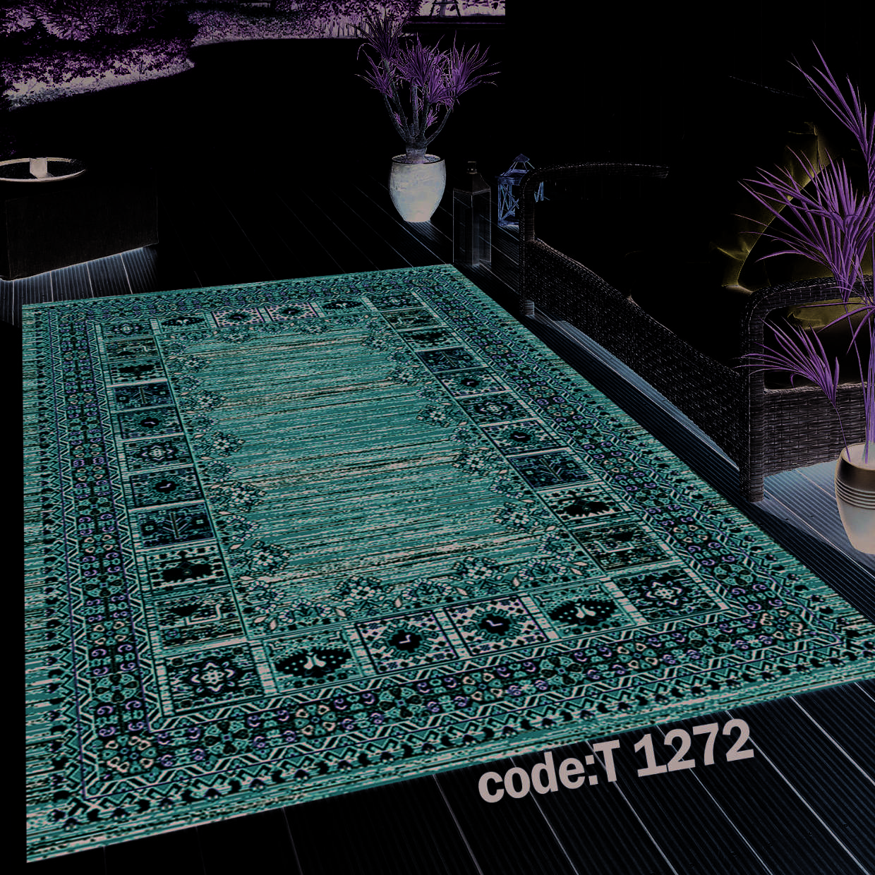 روفرشی کشدار (کاور فرش) و فرشینه و پادری کالای خواب متین کد T 1272